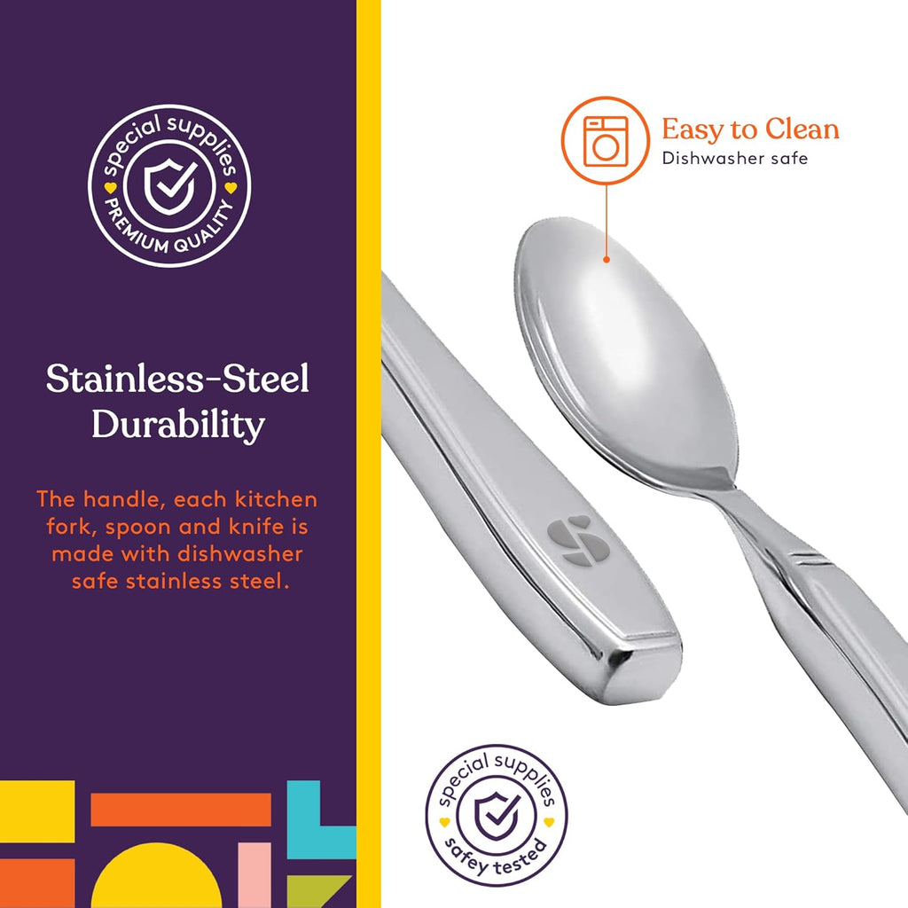 Special Supplies Premium Weighted Utensils for Tremors and Parkinson's, Non-Slip

