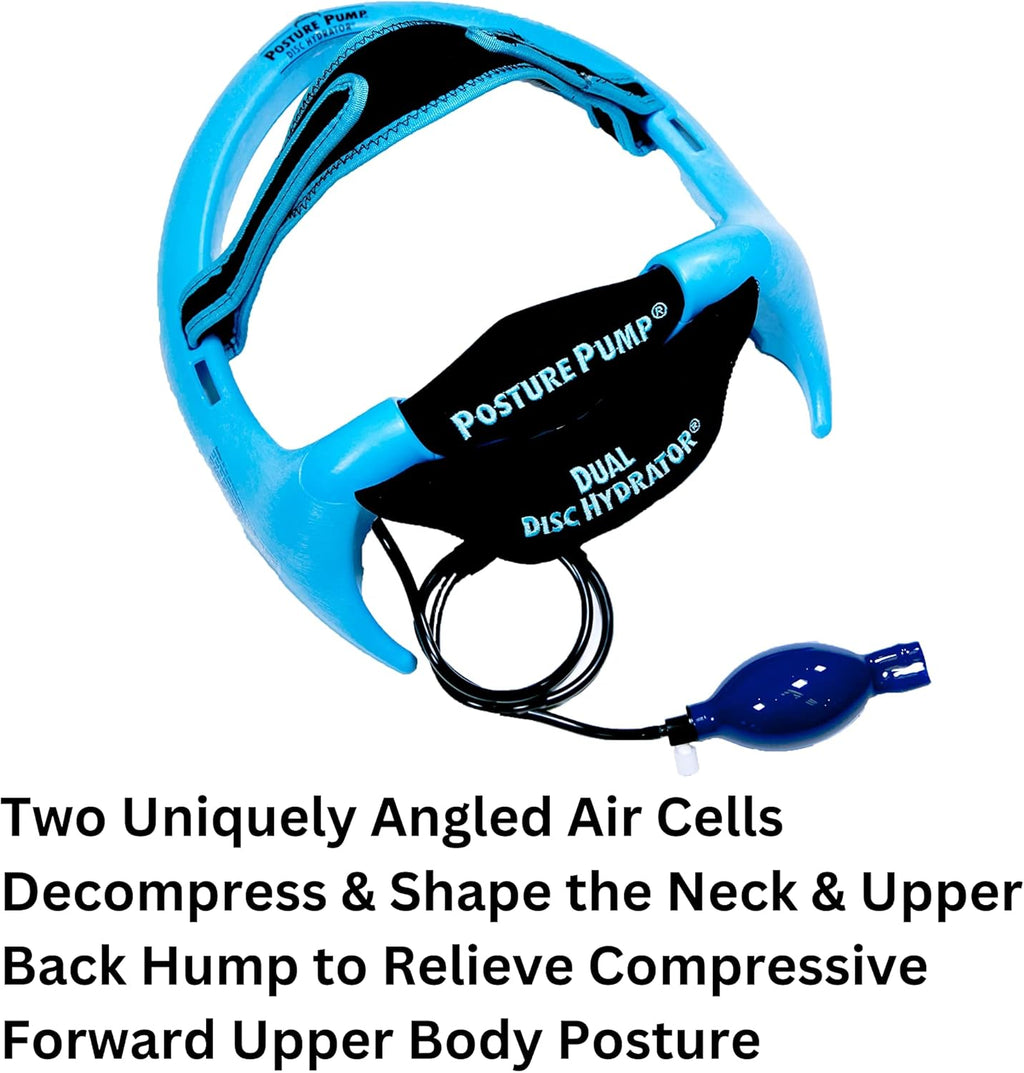 Posture Pump Dual Disc Hydrator Cervical Traction Device for Neck Decompression


