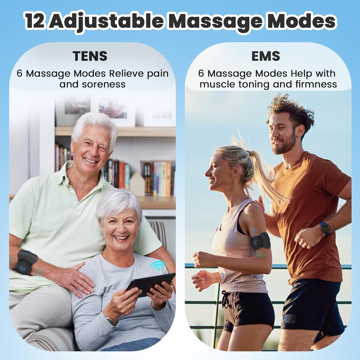 MASTOGO Wireless TENS Unit Muscle Stimulator with Bluetooth App Control

