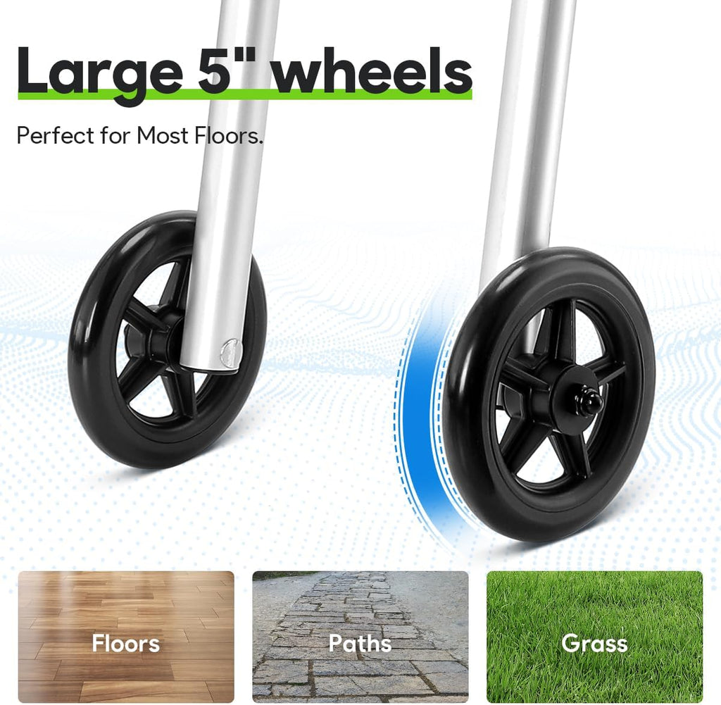 Delog Narrow Walkers for Seniors, Adjustable Width, Tight Space Support Up to 350 lb

