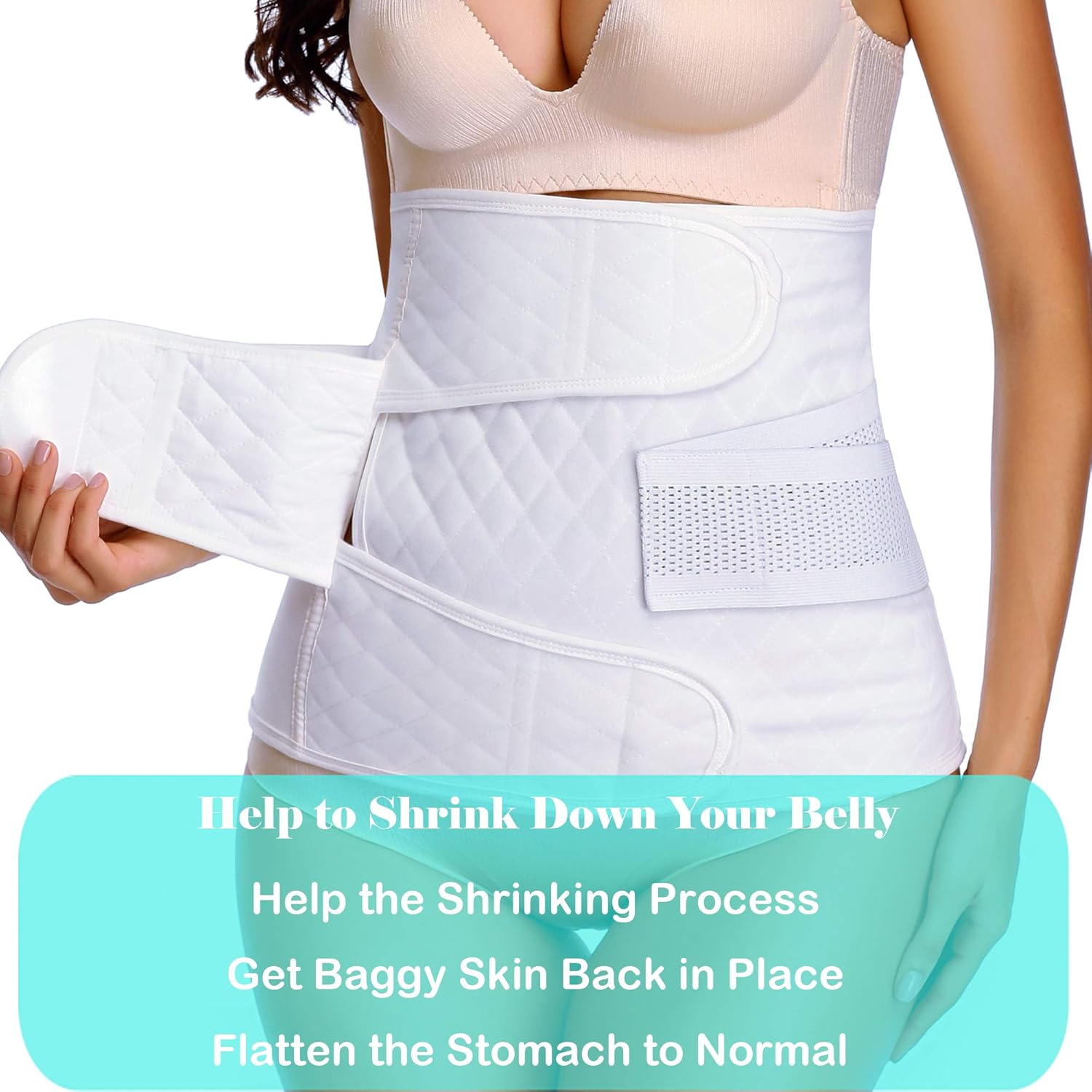 Postpartum Recovery Belly Band Belt Girdle Belly Binder, Cotton

