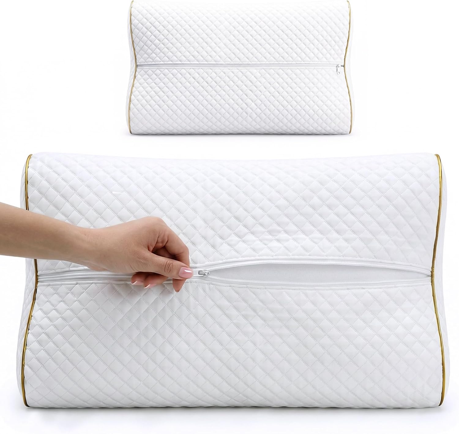 Royal Therapy Memory Foam Cervical Neck Contour Pillow for Neck Pain Relief

