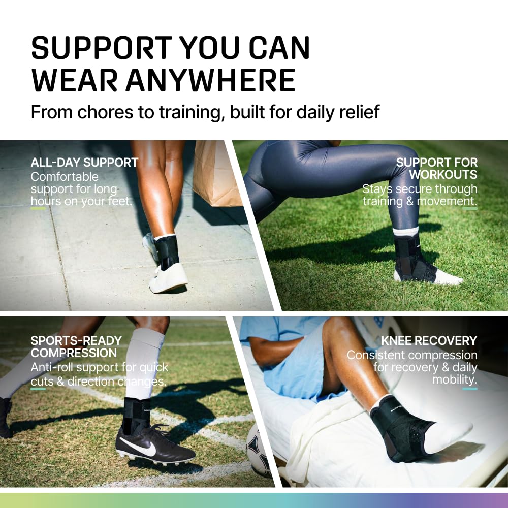 Modvel Slim Lace-Up Figure 8 Ankle Brace, Adjustable Ankle Support Wrap

