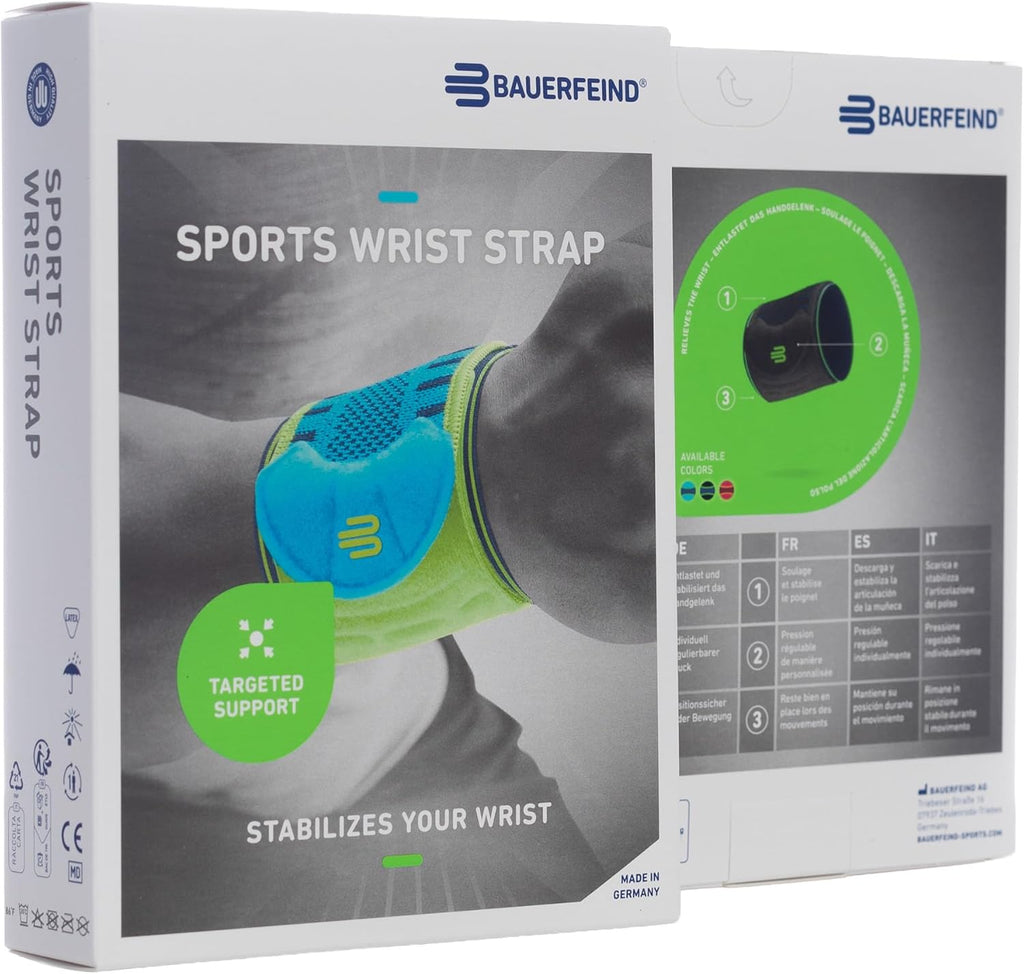 Bauerfeind Sports Wrist Strap Wrist Compression Support, Adjustable 3D AirKnit Brace

