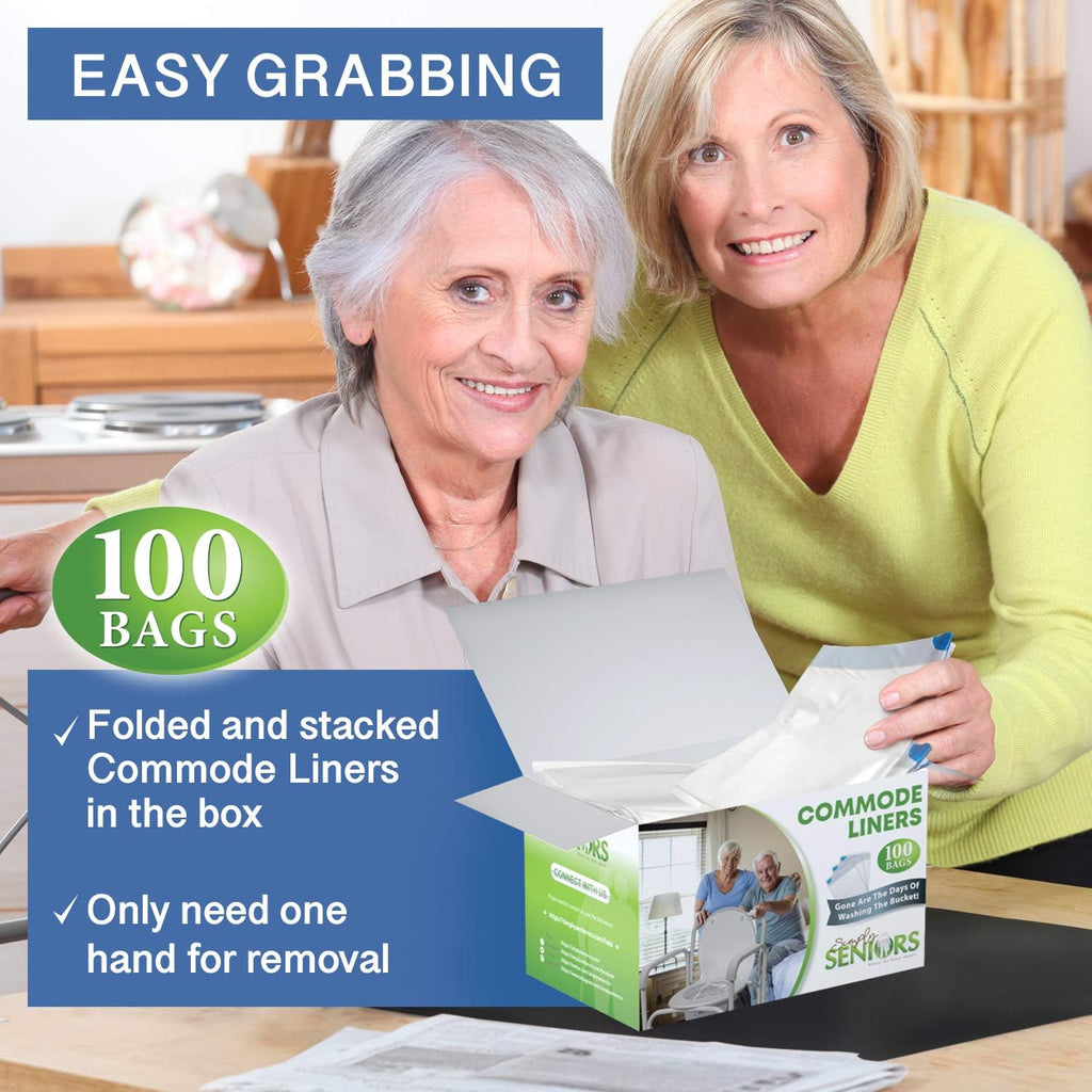 Commode Liners Portable Toilet Bags Disposable Bedside Commode Potty Liners

