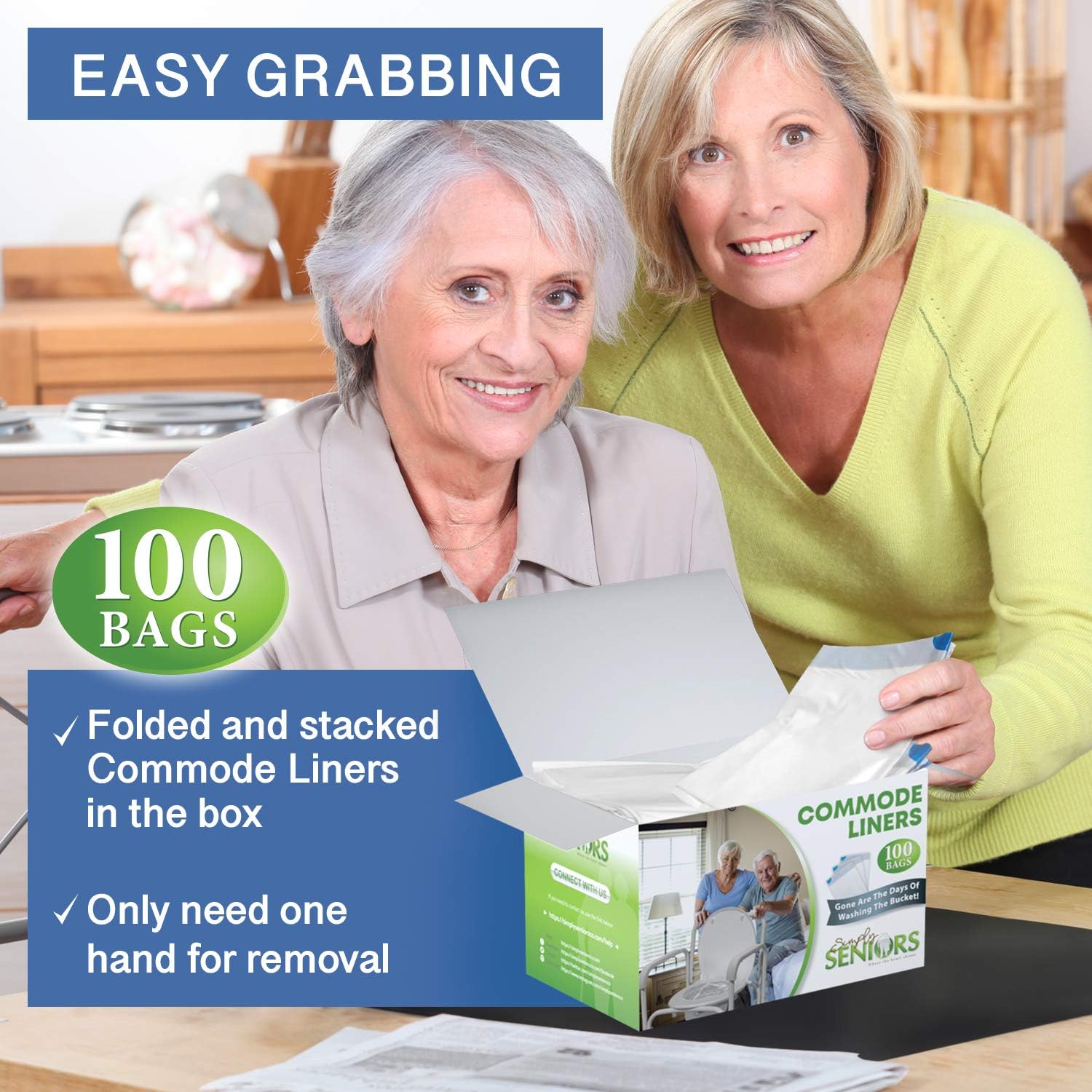 Commode Liners Portable Toilet Bags Disposable Bedside Commode Potty Liners

