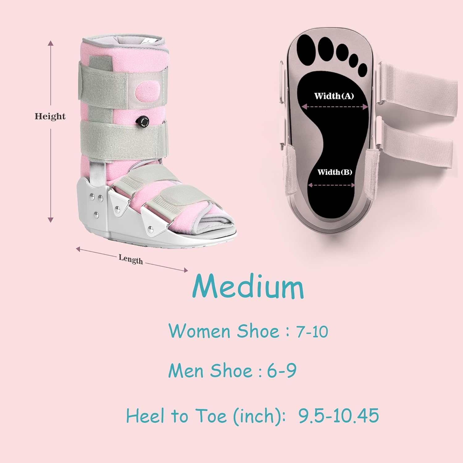 Medibot Medical Grade Fracture Boot Walker for Foot and Ankle, Adjustable

