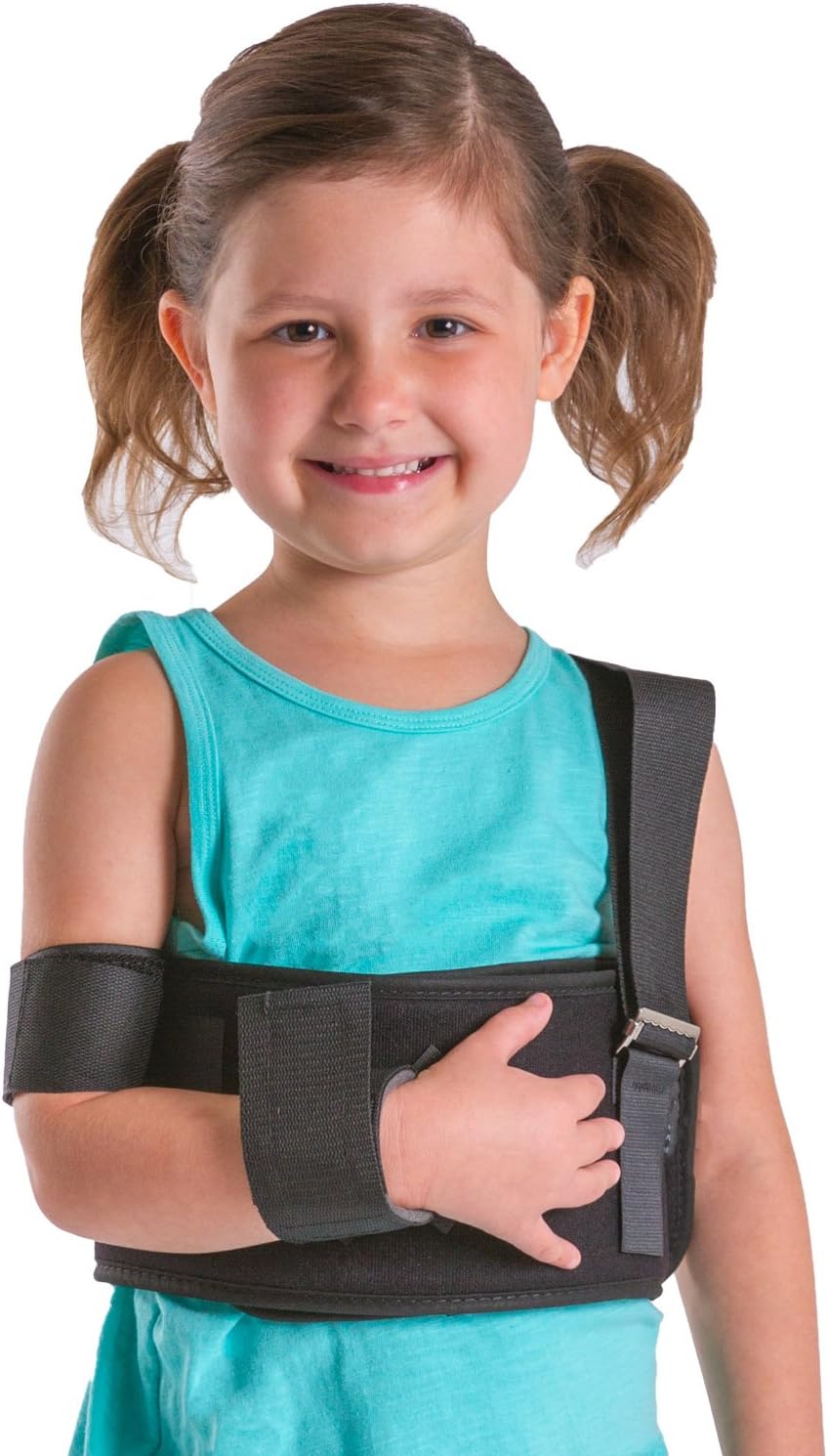 BraceAbility Pediatric Shoulder Immobilizer Arm Sling for Collarbone & Shoulder Injuries

