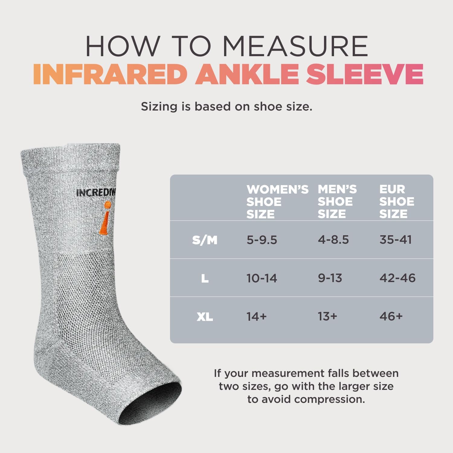 Incrediwear Ankle Sleeve with Infrared Therapy for Compression Support and Recovery


