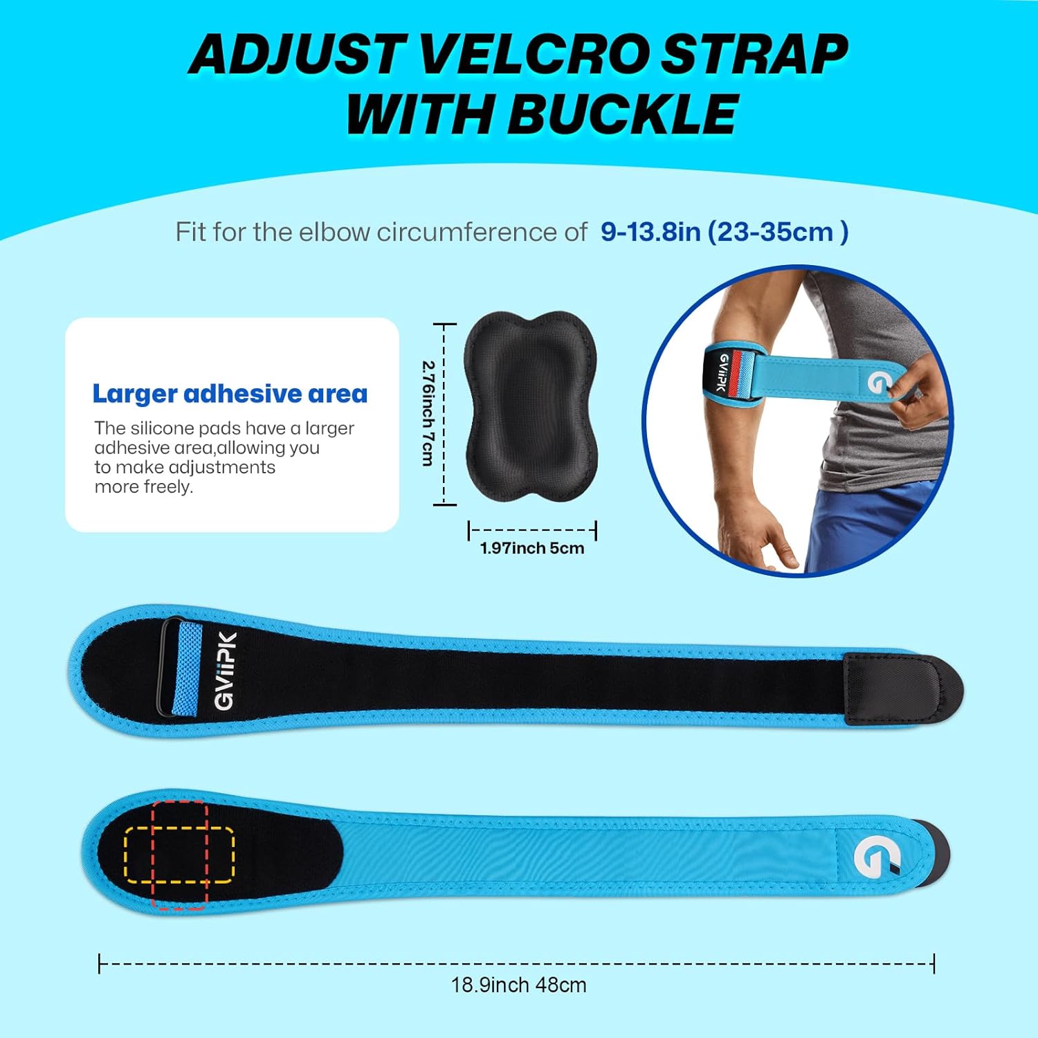 Gviipk Tennis Elbow Brace Counterforce Strap for Tendonitis with Compression Pad

