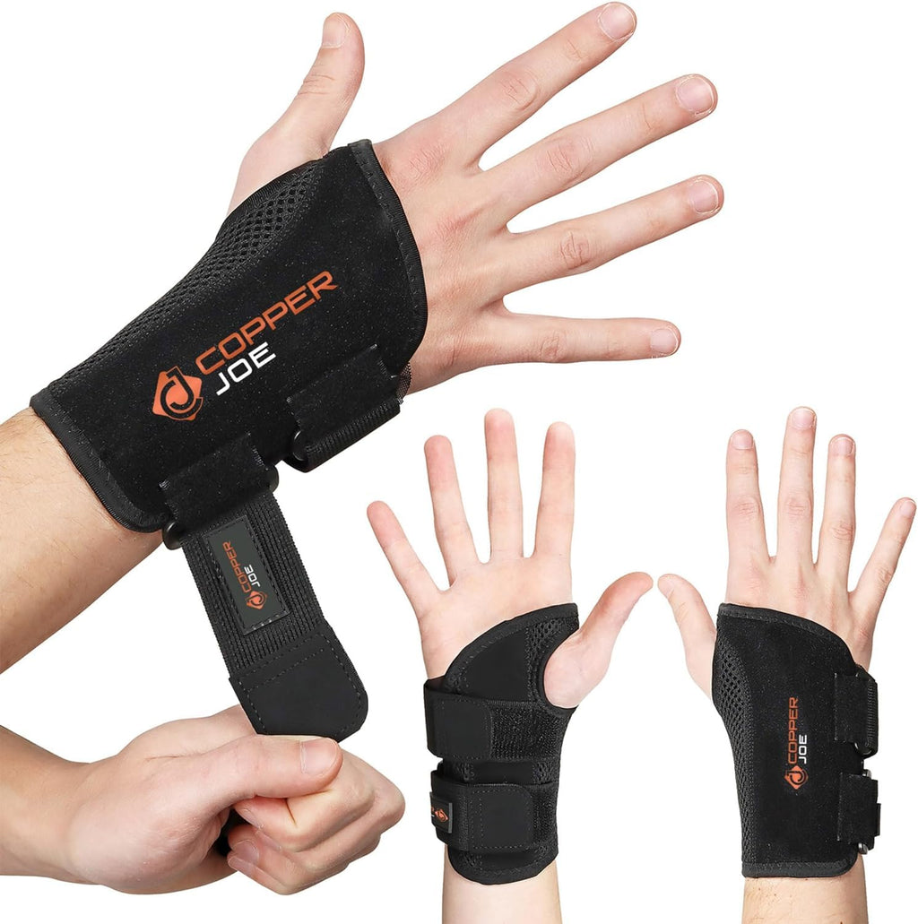 Copper Joe Orthopedic Copper-Infused Wrist Brace & Splint, Adjustable Compression

