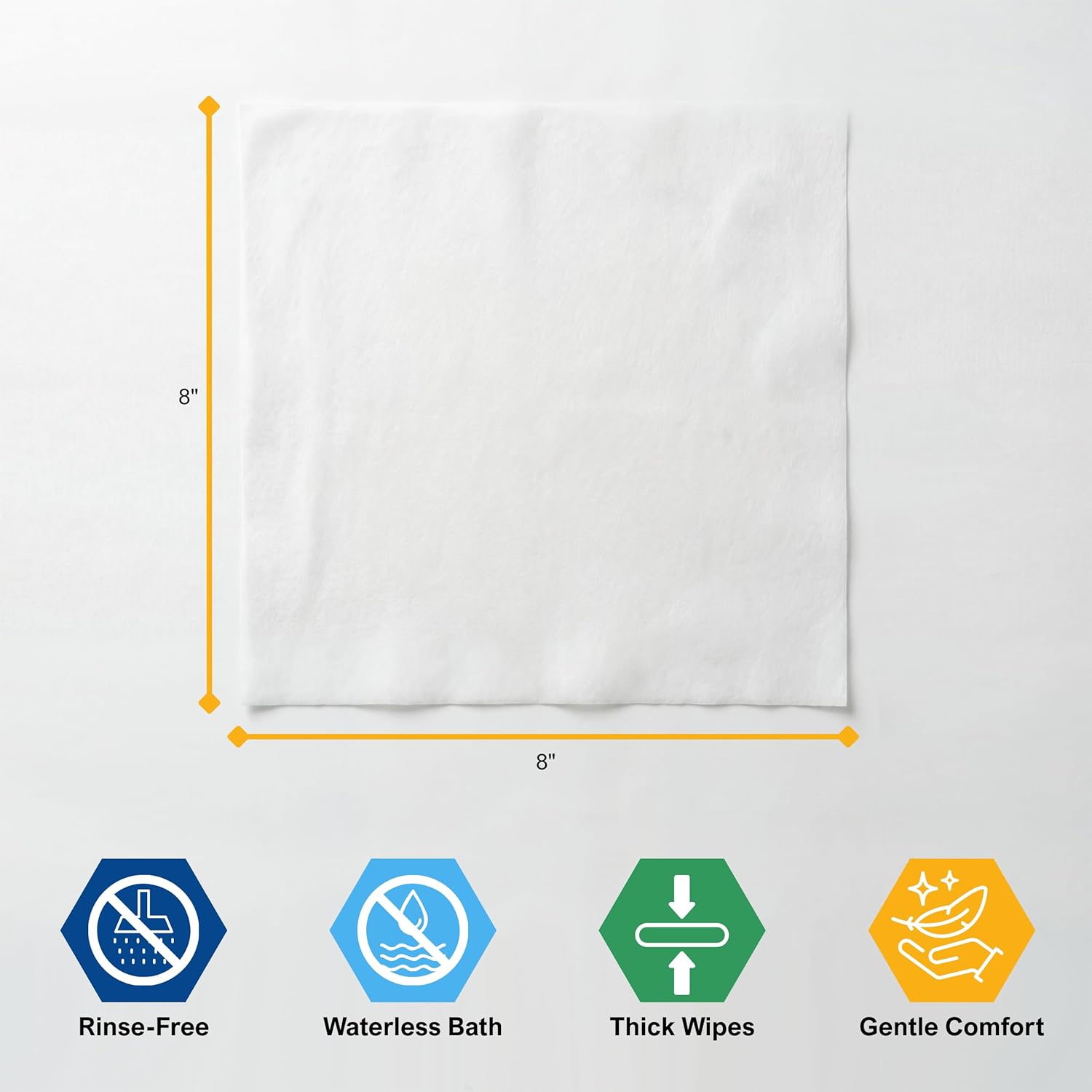MED PRIDE Hospital Wipes for Bathing, Waterless Rinse-Free Adult Bath Wipes

