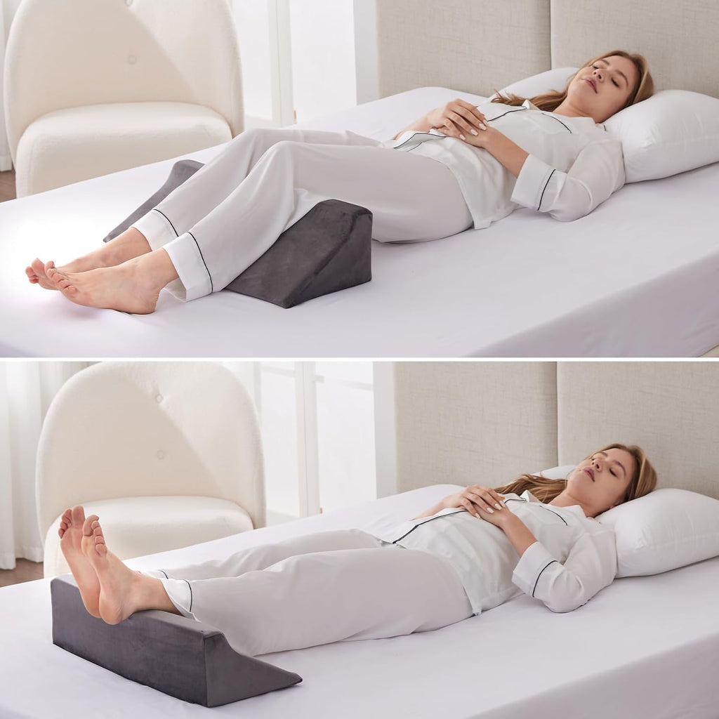 Bedluxe Wedge Pillow for Side Sleeping Comfort Foam Back Support Body Positioner


