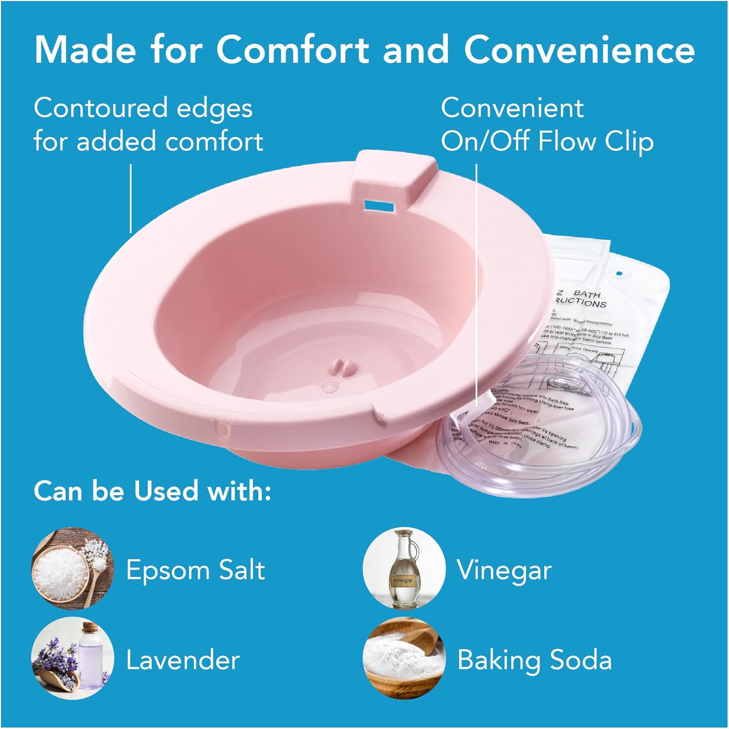 Carex Sitz Bath Over-the-Toilet Perineal Soaking Bath for Hemorrhoids and Episiotomy

