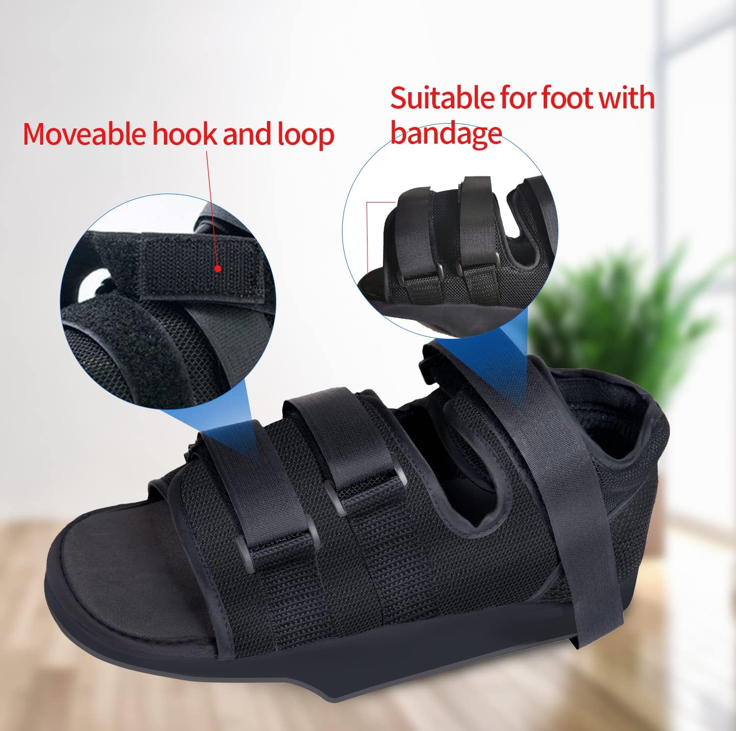 Post-Op Shoe Forefoot Offloading Boot Wedge Foot Splint for Broken Toe Surgery

