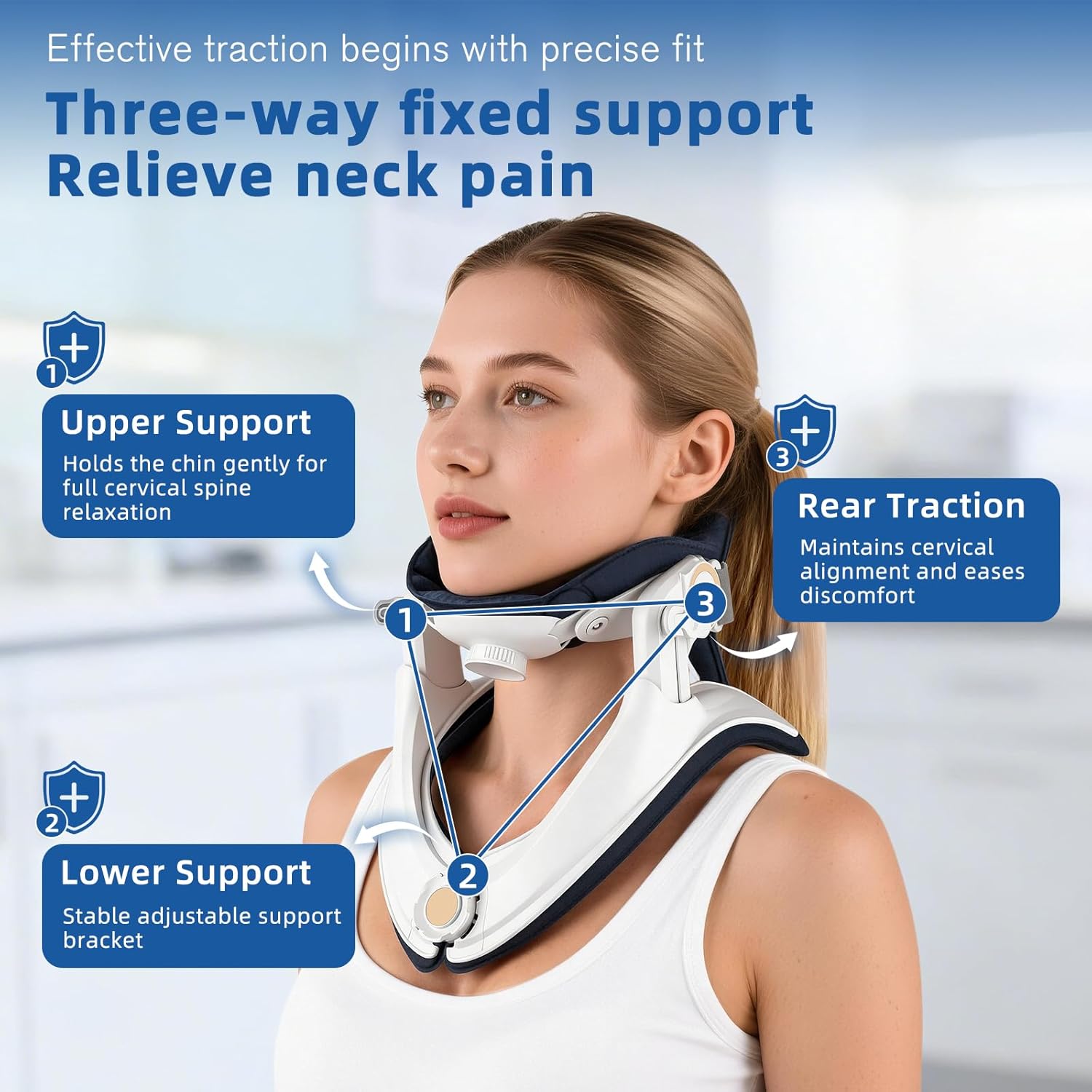 Sanivor Neck Traction Device Cervical Spine Decompression Support Brace

