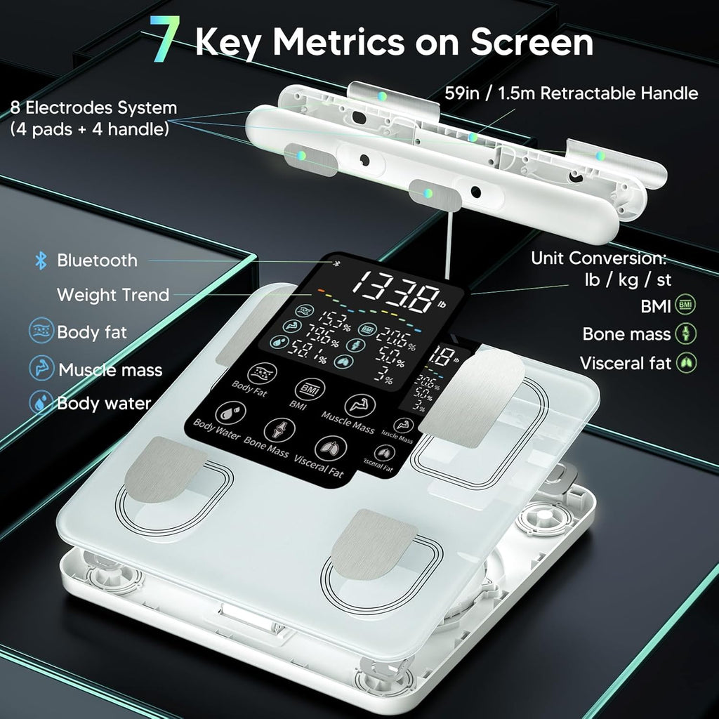 arboleaf Smart Body Weight Scale with BMI, Body Fat, Muscle Mass, Bluetooth

