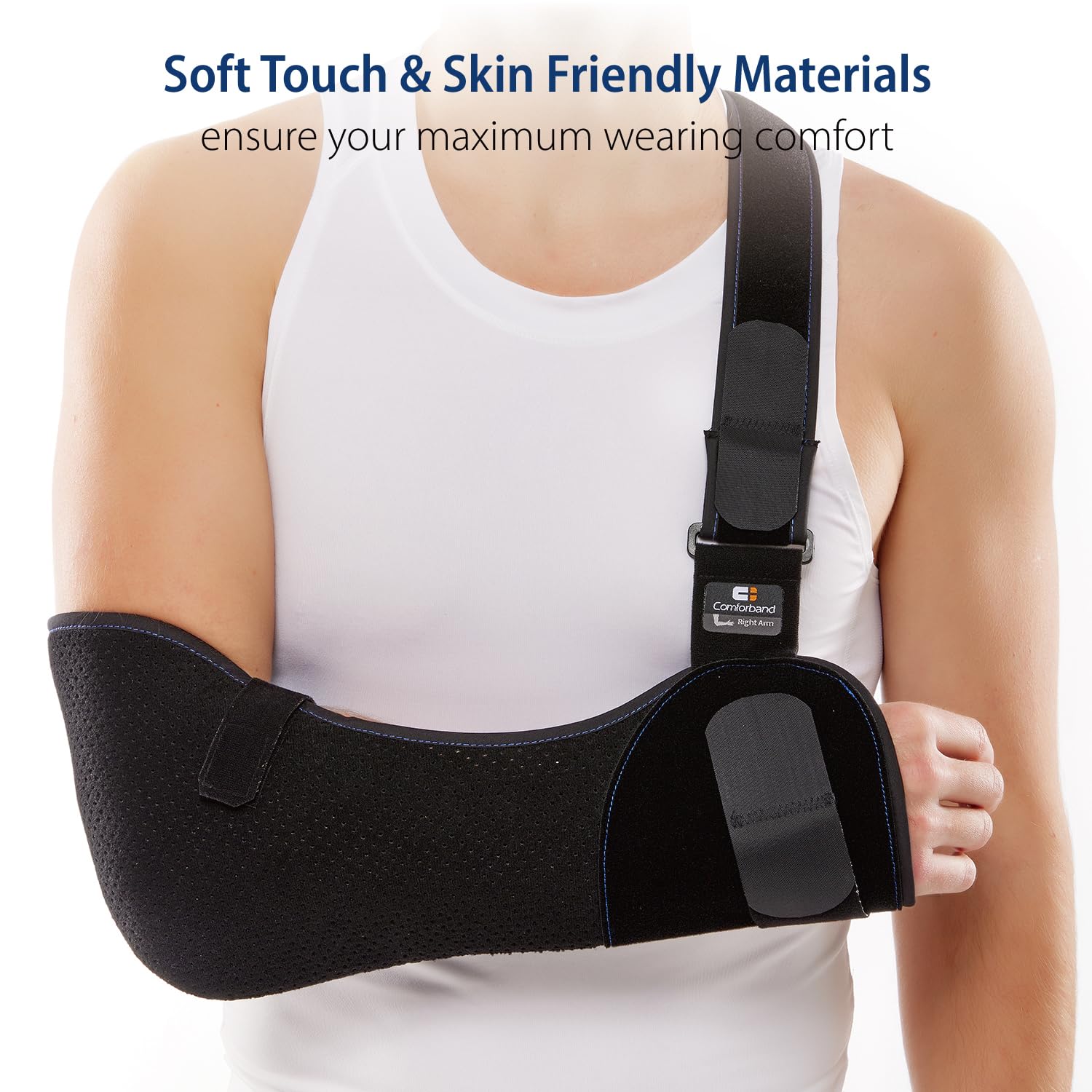 Comforband Deluxe Shoulder Immobilizer Arm Sling, Adjustable Straps for Rotator Cuff

