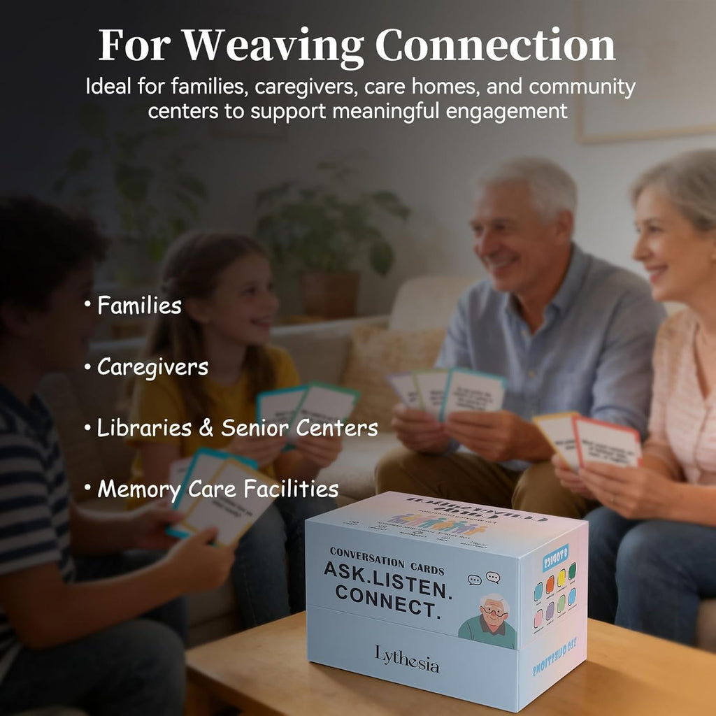 Lythesia Alzheimer’s & Dementia Conversation Cards, Talk Starters for Caregivers

