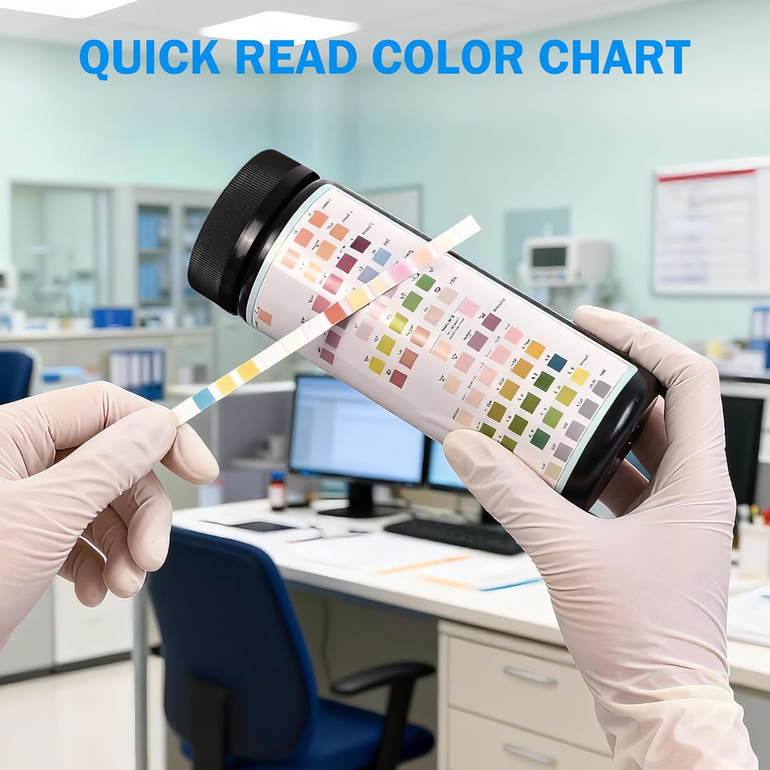 Urinalysis Test Strips 14-Parameter, 125 Count for UTI & Urine Testing

