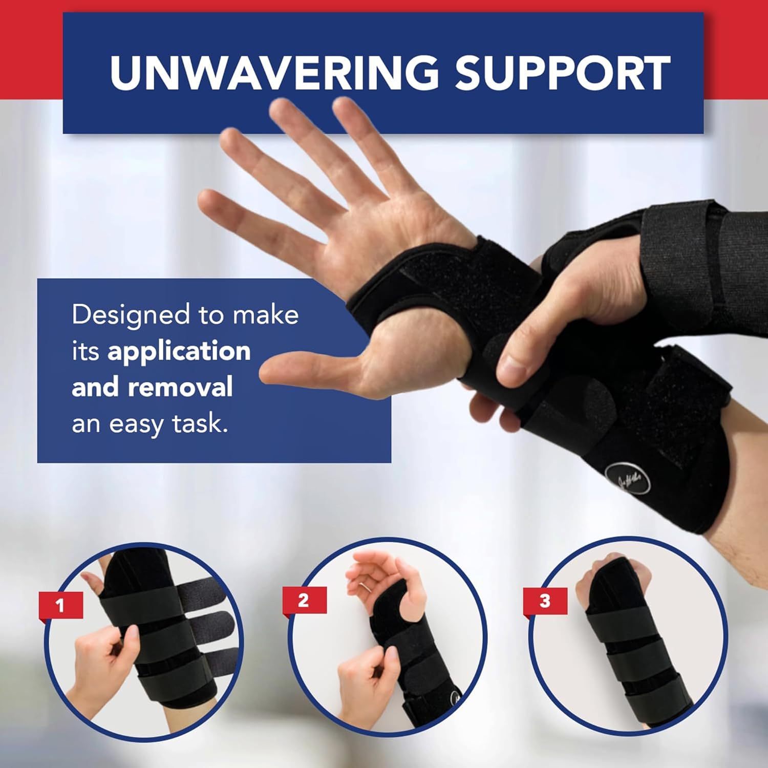 Doctor Developed Splint Support for Arthritis and Tendonitis with Adjustable Straps

