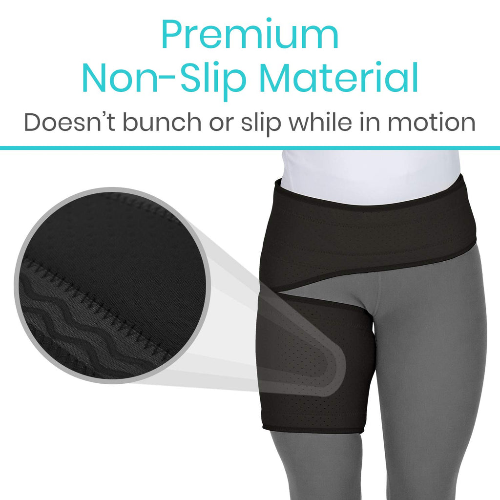 Vive Hip Groin Brace Compression Wrap for Sciatica, Bursitis and Adductor Support

