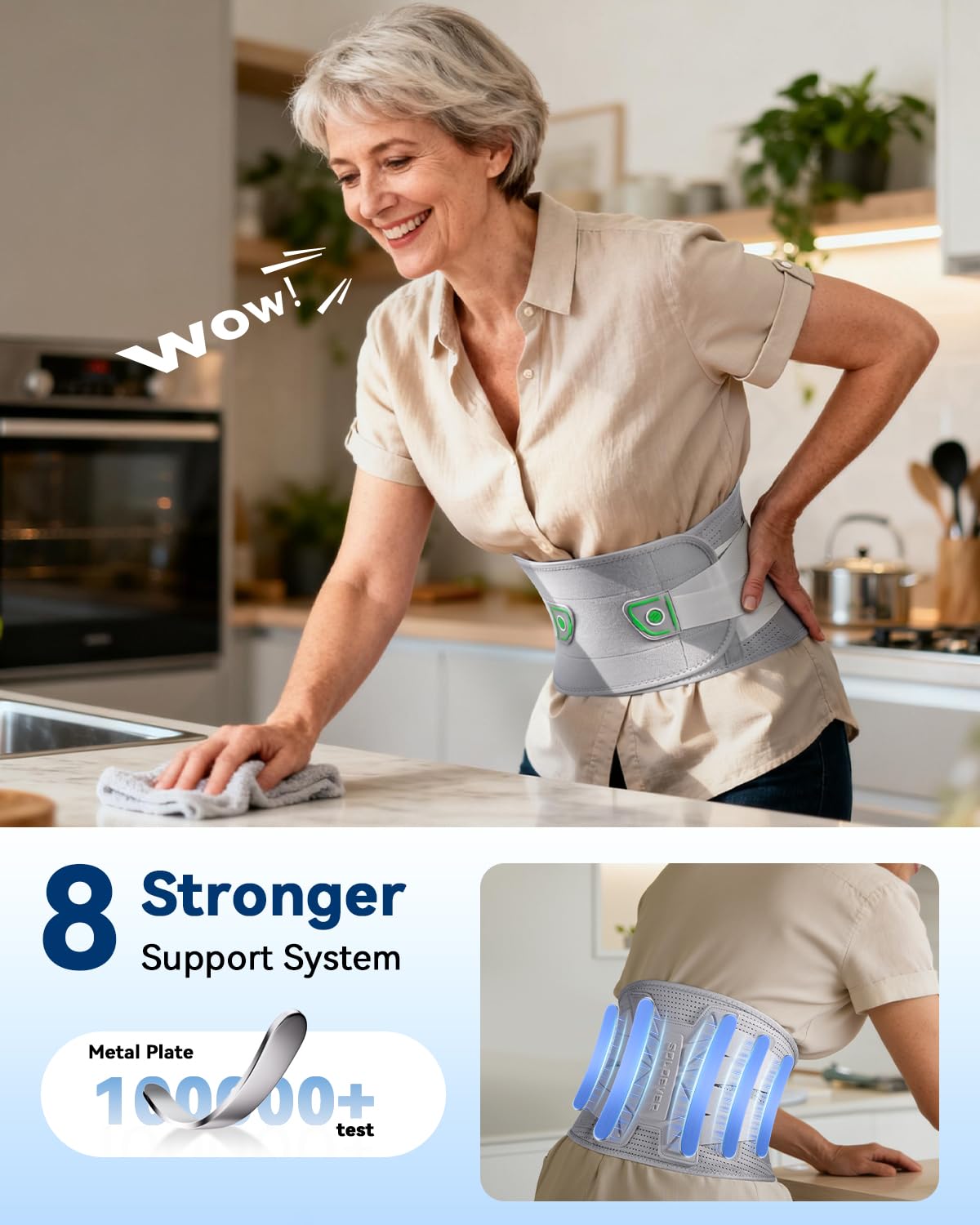 Medical-Grade Back Brace for Women, Lumbar Support Belt for Lower Back Pain Relief

