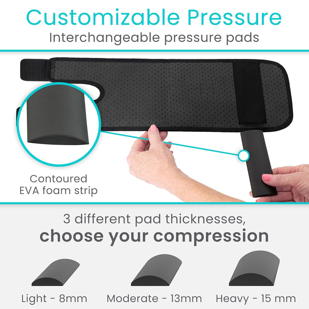 Vive Shin Splint Compression Wrap - Adjustable Brace for Lower Leg Support

