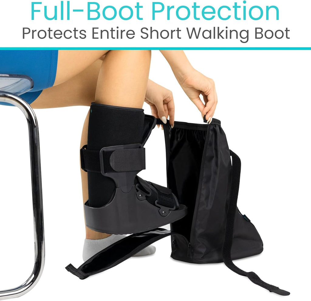 Vive Walker Boot Cover Waterproof for Brace, Cast, Rain and Snow, Non-Slip

