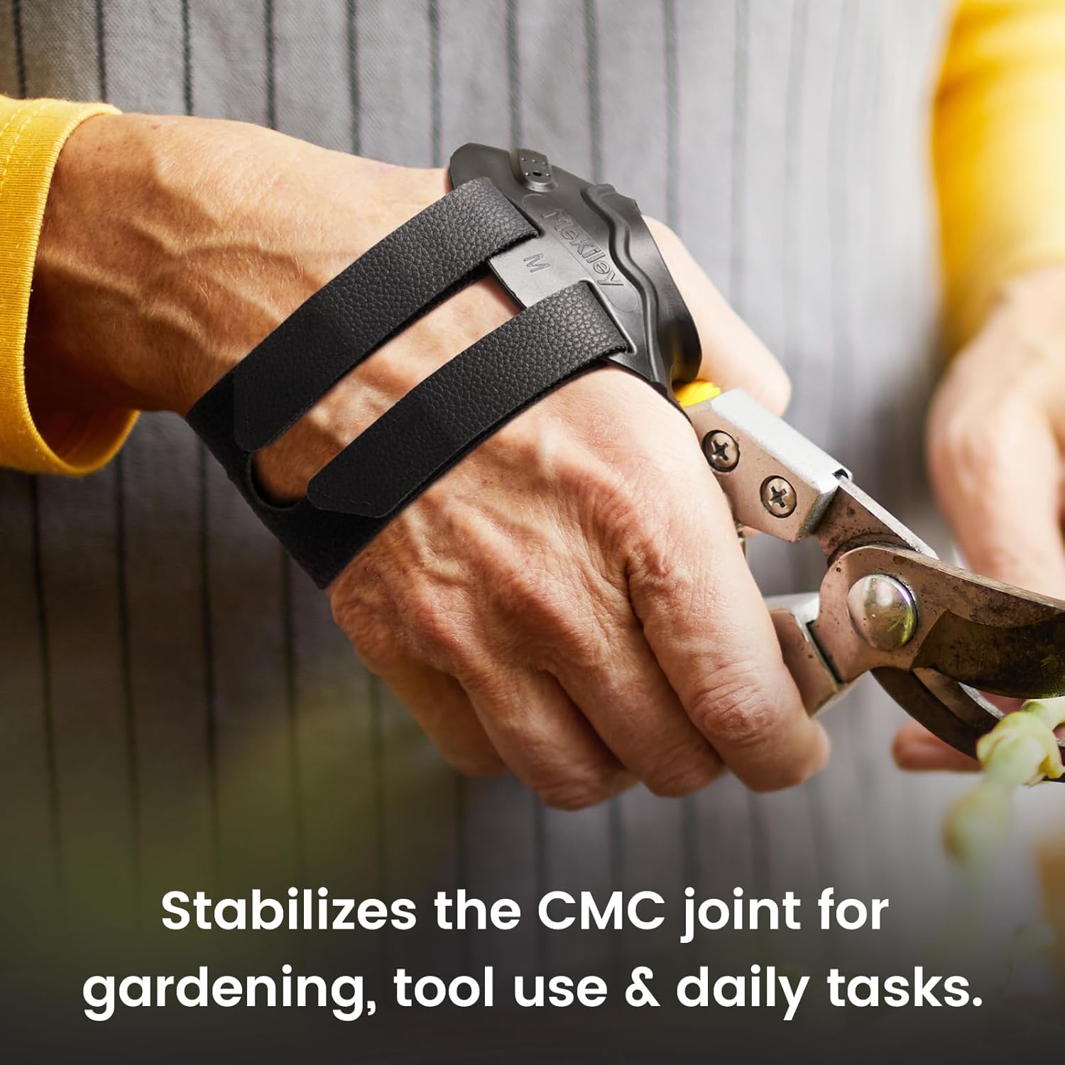 CMC Thumb Support Brace with Firm Wrist Strap, Dual-Density CMC Joint Stabilizer

