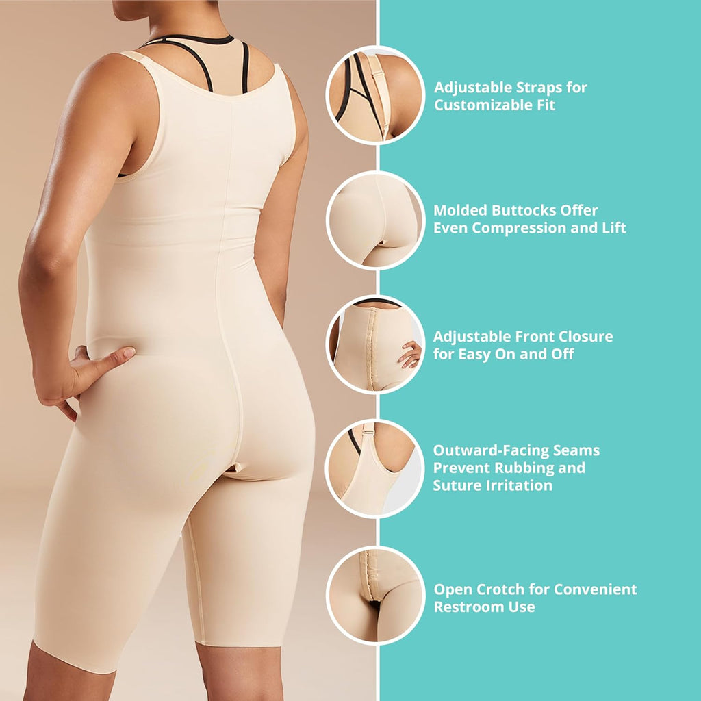 Marena Short-Length Girdle with High Back, Post-Surgical Shapewear Support

