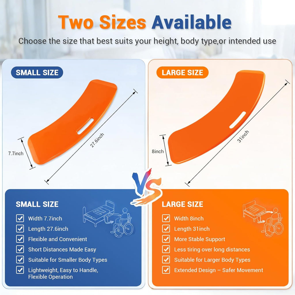 LOSCHEN Slide Transfer Board with Handle for Wheelchair-to-Bed Patient Transfers 320 lb

