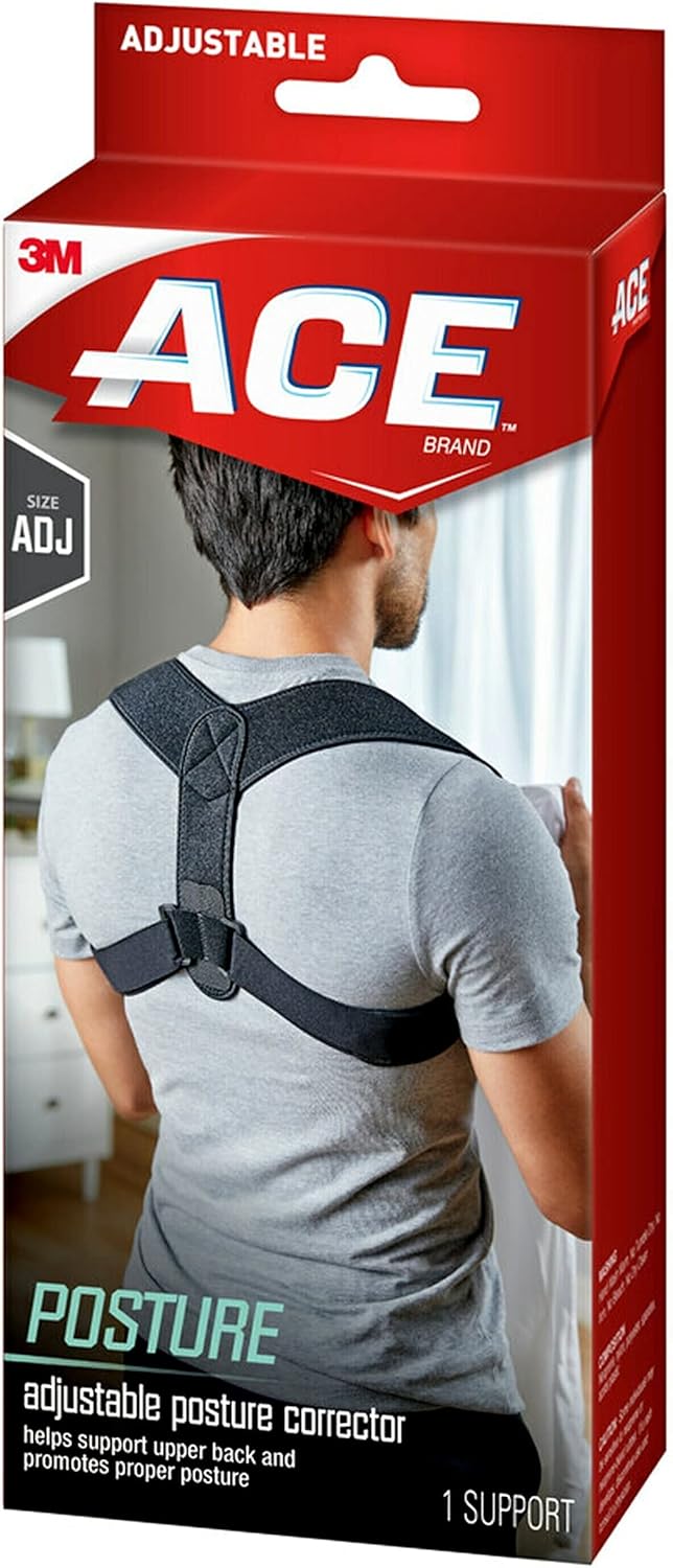ACE Posture Corrector for Upper Back Support with Adjustable Shoulder Straps

