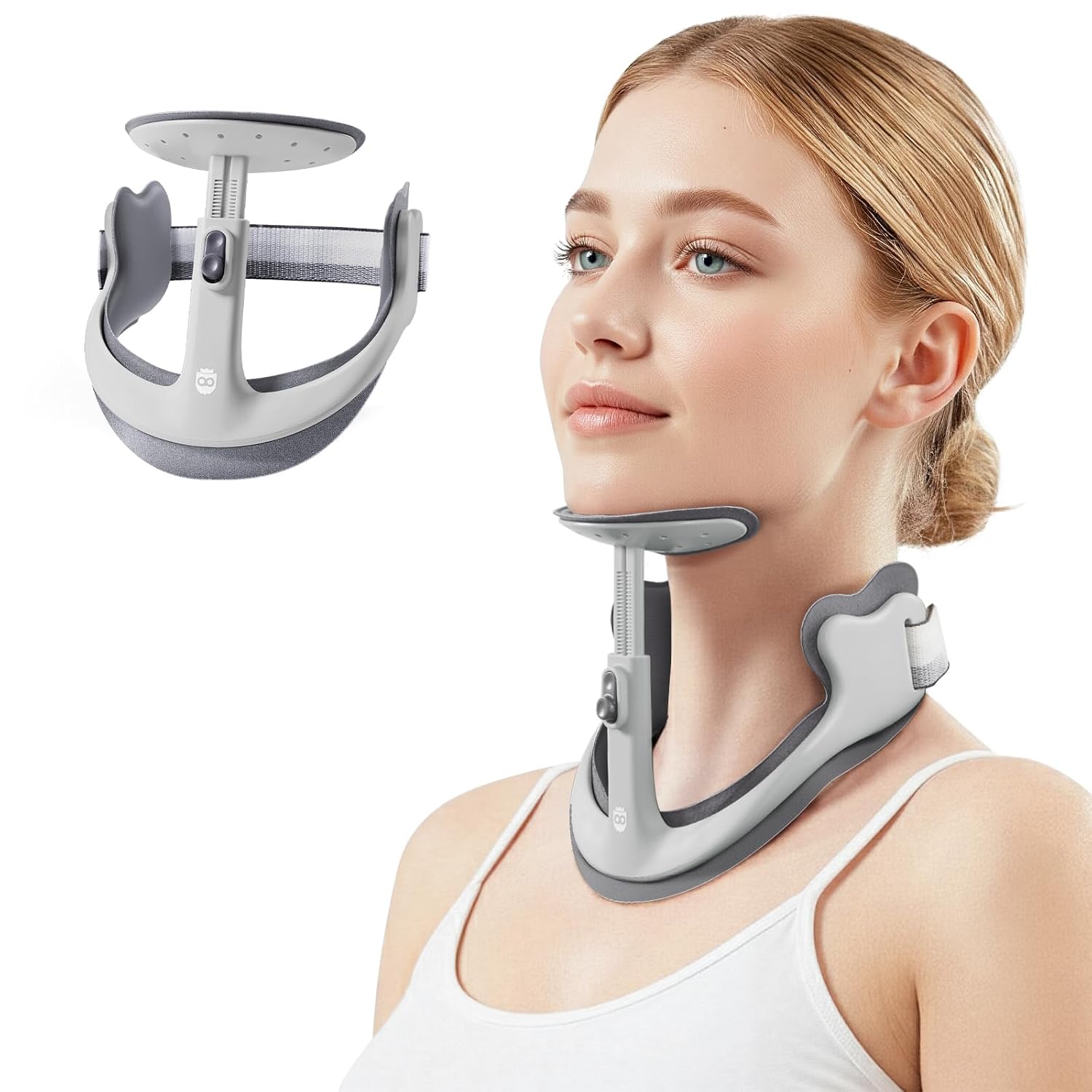 Posture Corrector Neck Collar for Cervical Alignment, 360° Adjustable Support, 28 Levels

