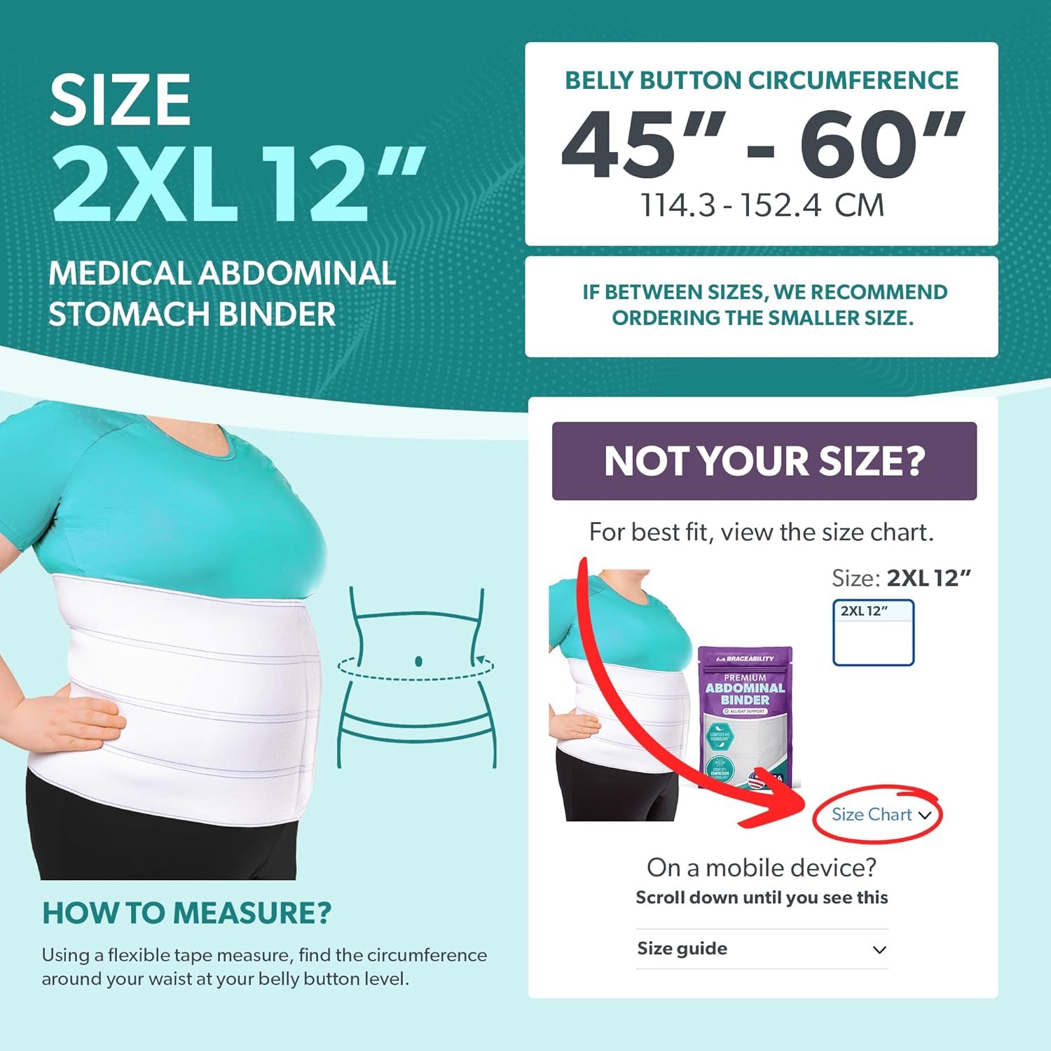 BraceAbility Medical Abdominal Stomach Binder Compression Wrap for Diastasis Recti

