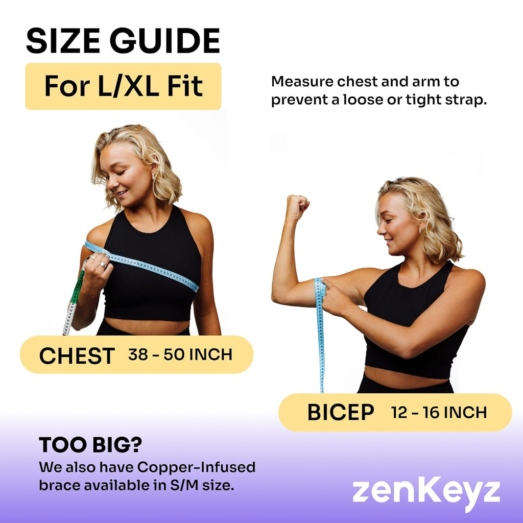 ZENKEYZ Shoulder Brace for Men and Women with Rotator Cuff Support and Pocket

