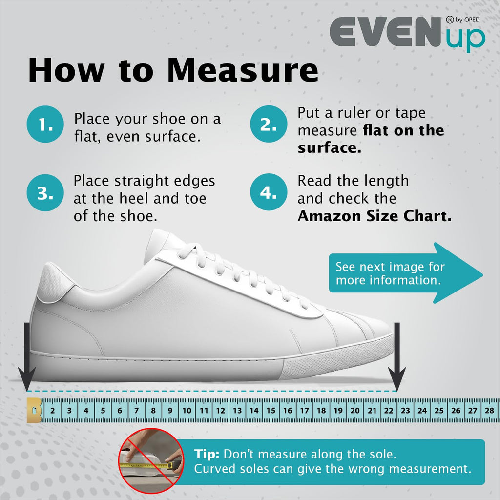 EVENup Shoe Lift for Walking Boot, Leg Length Discrepancy, Adjustable Heights

