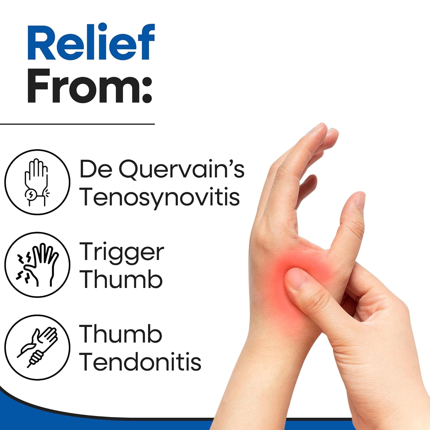 CMC joint support hand wrist stabilizer for arthritis tendonitis tenosynovitis

