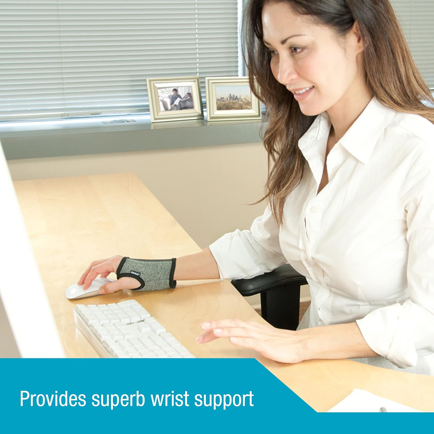 Brownmed IMAK RSI Computer Glove Compression Wrist Brace for Carpal Tunnel Support

