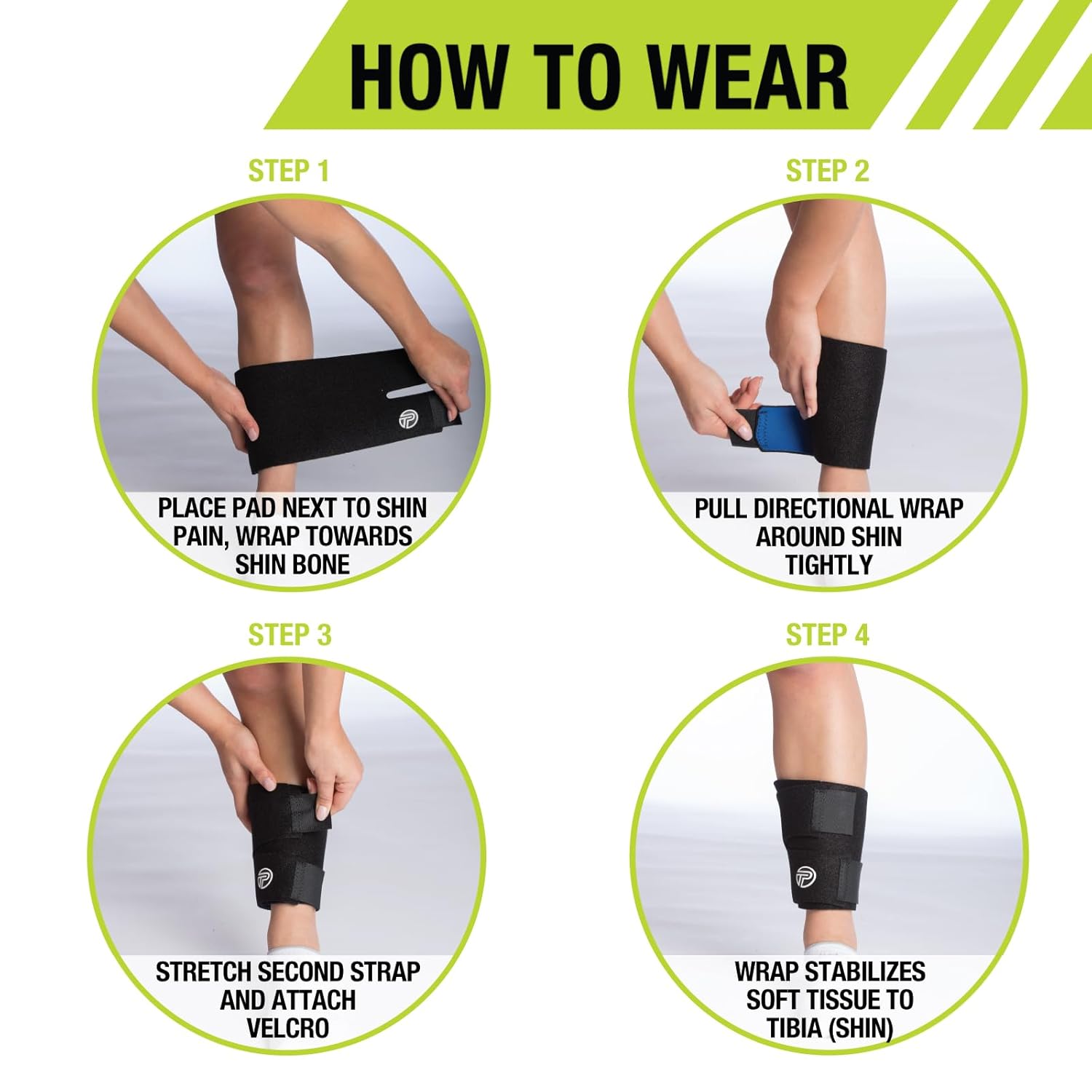 Pro-Tec Athletics Shin Splints Compression Wrap with Adjustable Support

