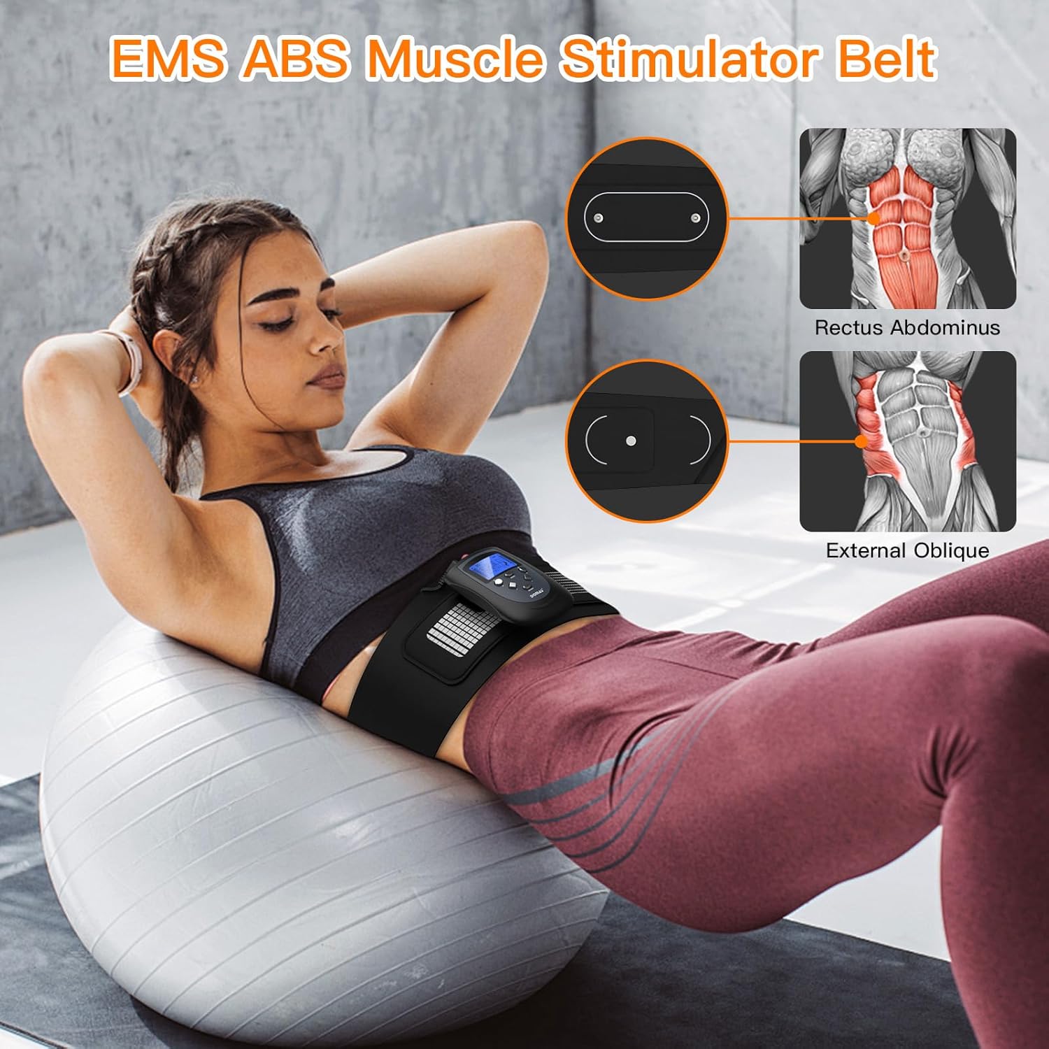 DOMAS EMS Abdominal Toning Belt Electronic Muscle Stimulator

