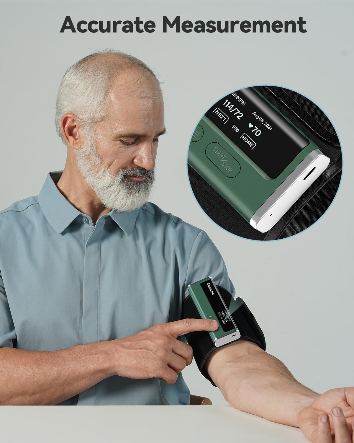 Checkme Wireless Upper Arm Blood Pressure Monitor with Bluetooth, App & 50 Readings

