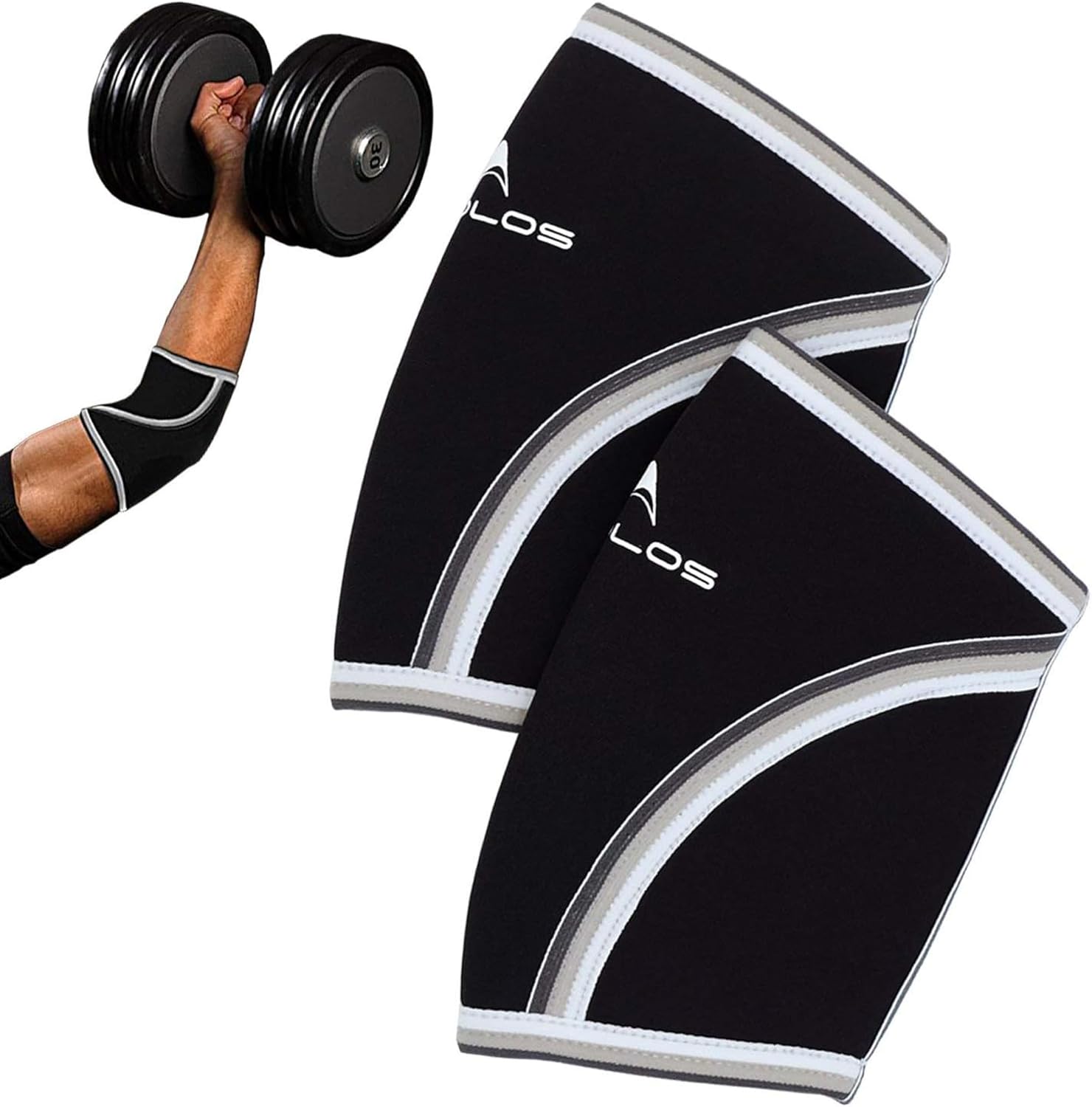 AEOLOS Compression Elbow Sleeves Pair, 5mm Neoprene for Weightlifting

