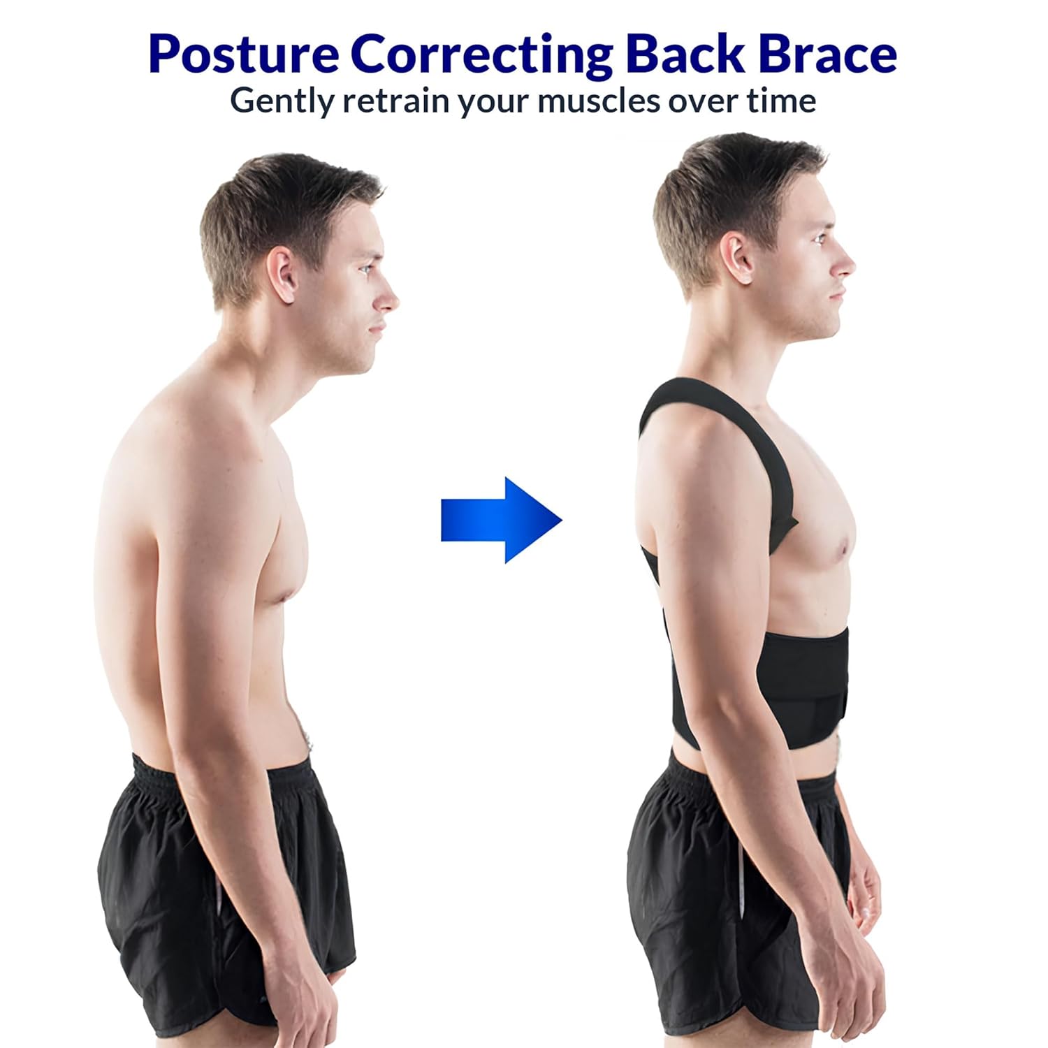 The Natural Posture Lumbar Back Brace Posture Corrector and Shoulder Straightener

