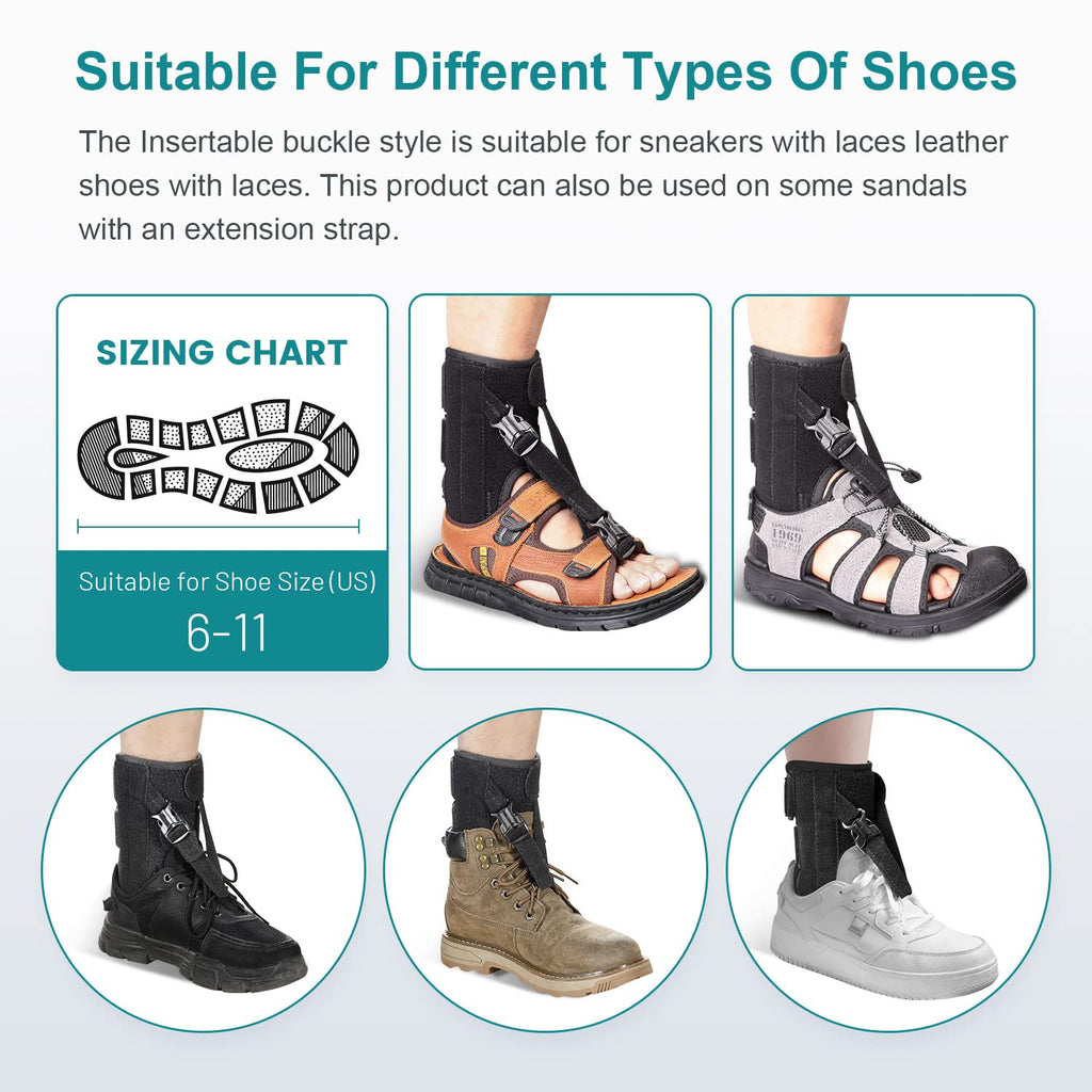 Pozpo Foot Drop Brace for Walking, AFO Ankle Lifting Splint

