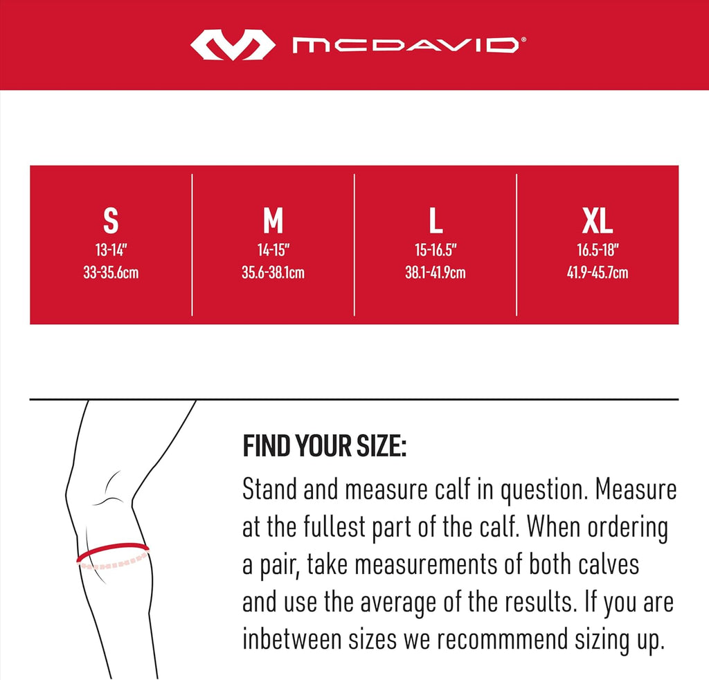 McDavid Latex-Free Calf Compression Sleeve for Shin Splints and Varicose Veins

