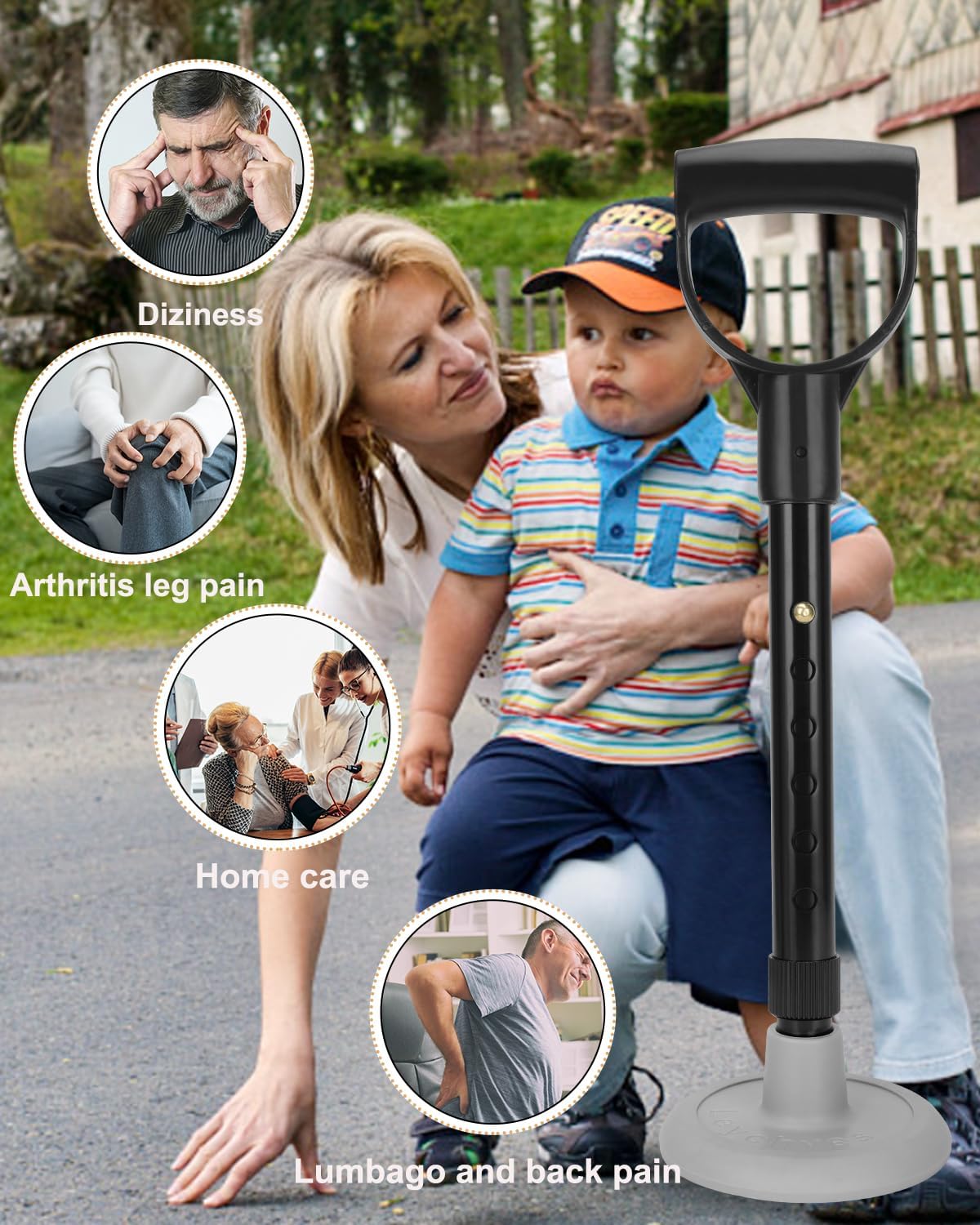 Adjustable Standing Lift Assist for Seniors Mobility Support, 600 lb Capacity

