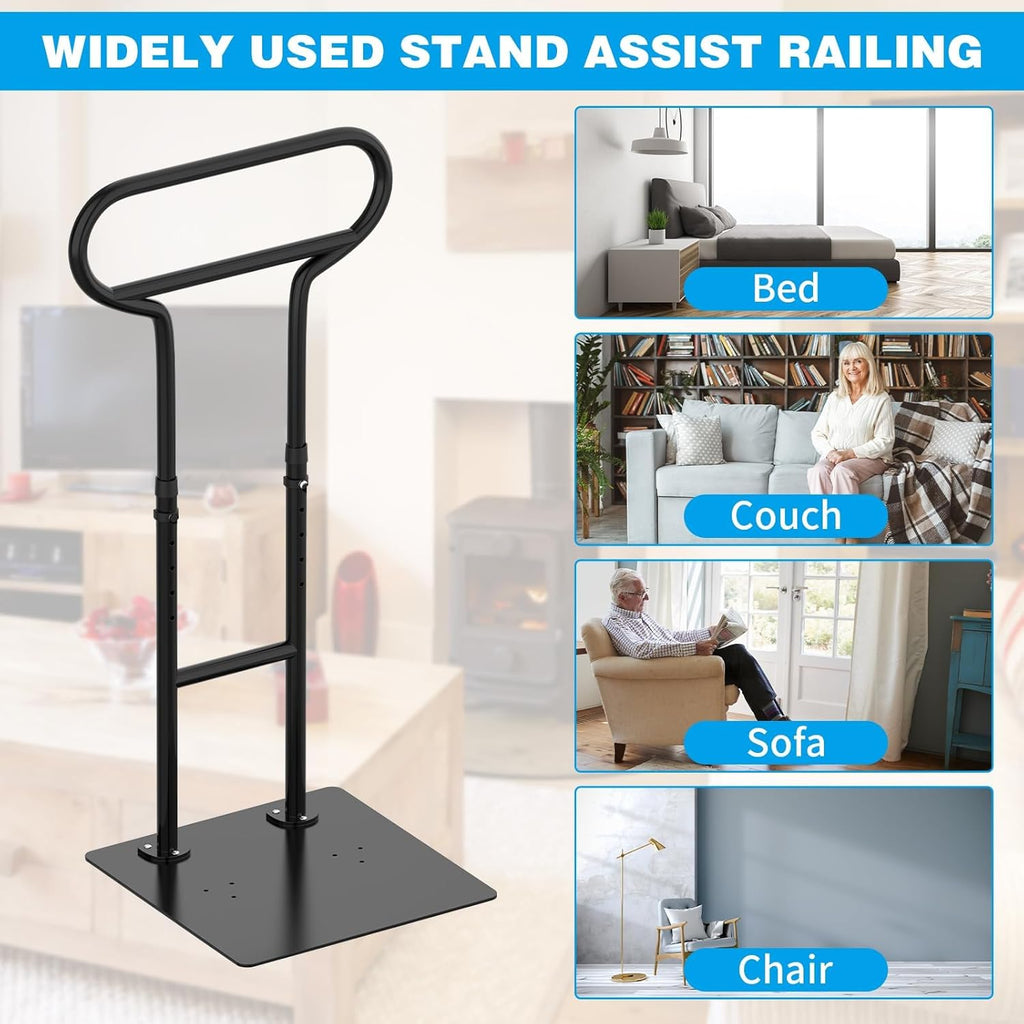 THOOUM Adjustable Bed Rail for Elderly Safety, Stand Assist Handle

