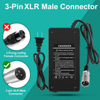 24V 5A Lead-Acid Battery Charger for Mobility Scooter and Power Chair, 3-Pin XLR

