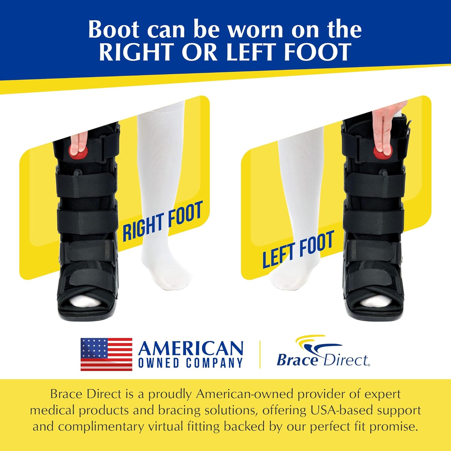 Brace Direct Tall Air CAM Walker Fracture Boot with Adjustable Compression Pump

